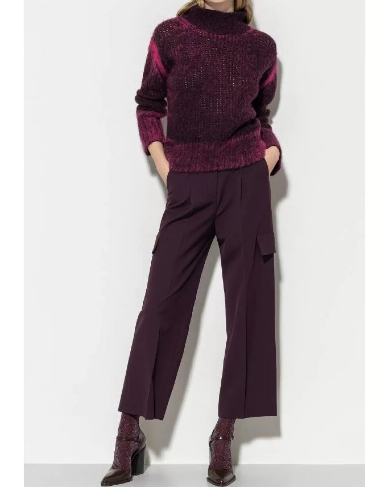 Cropped Pleated Cargo Pants<Luisa Cerano Discount