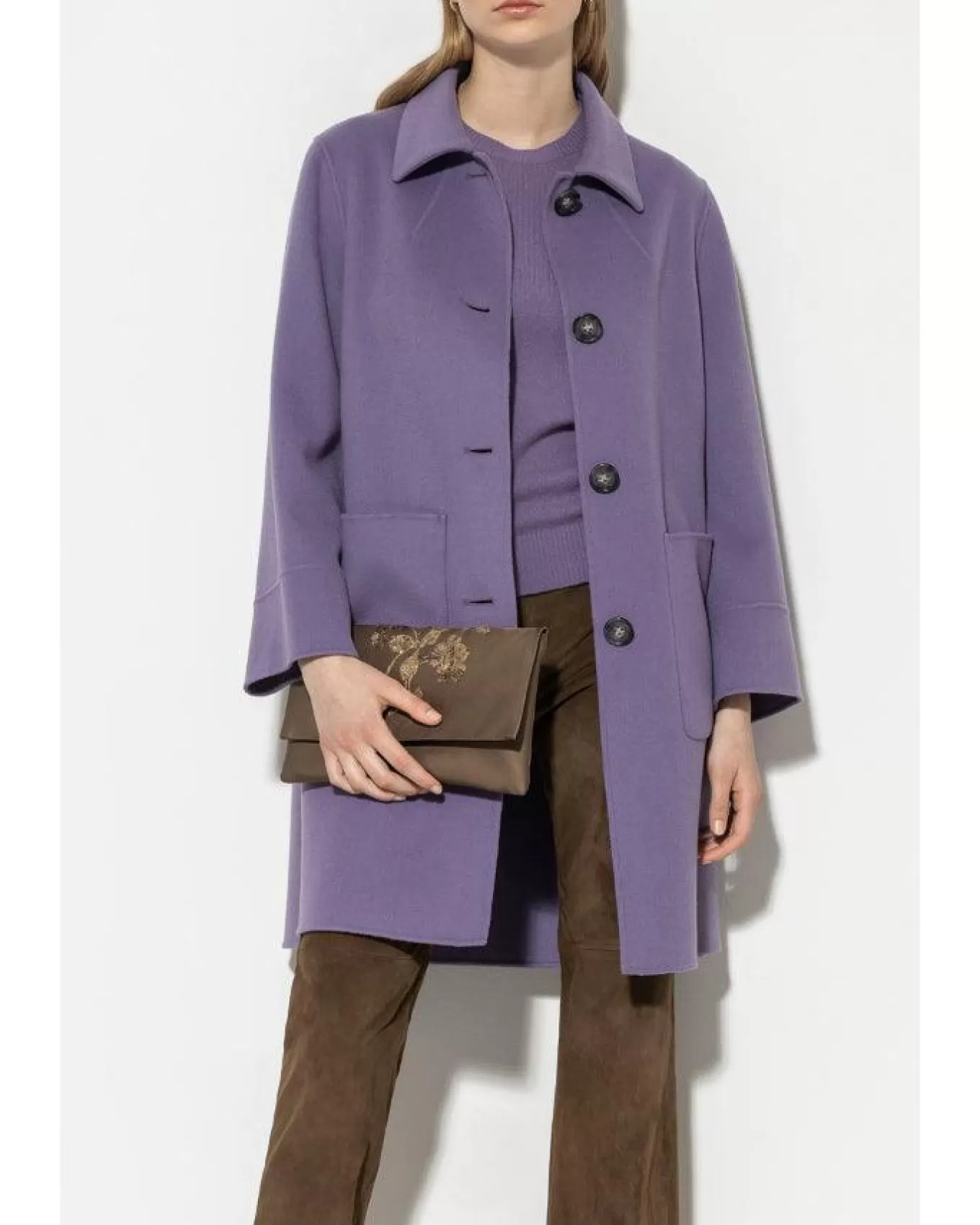 Double Face Wool Cashmere Coat<Luisa Cerano Best