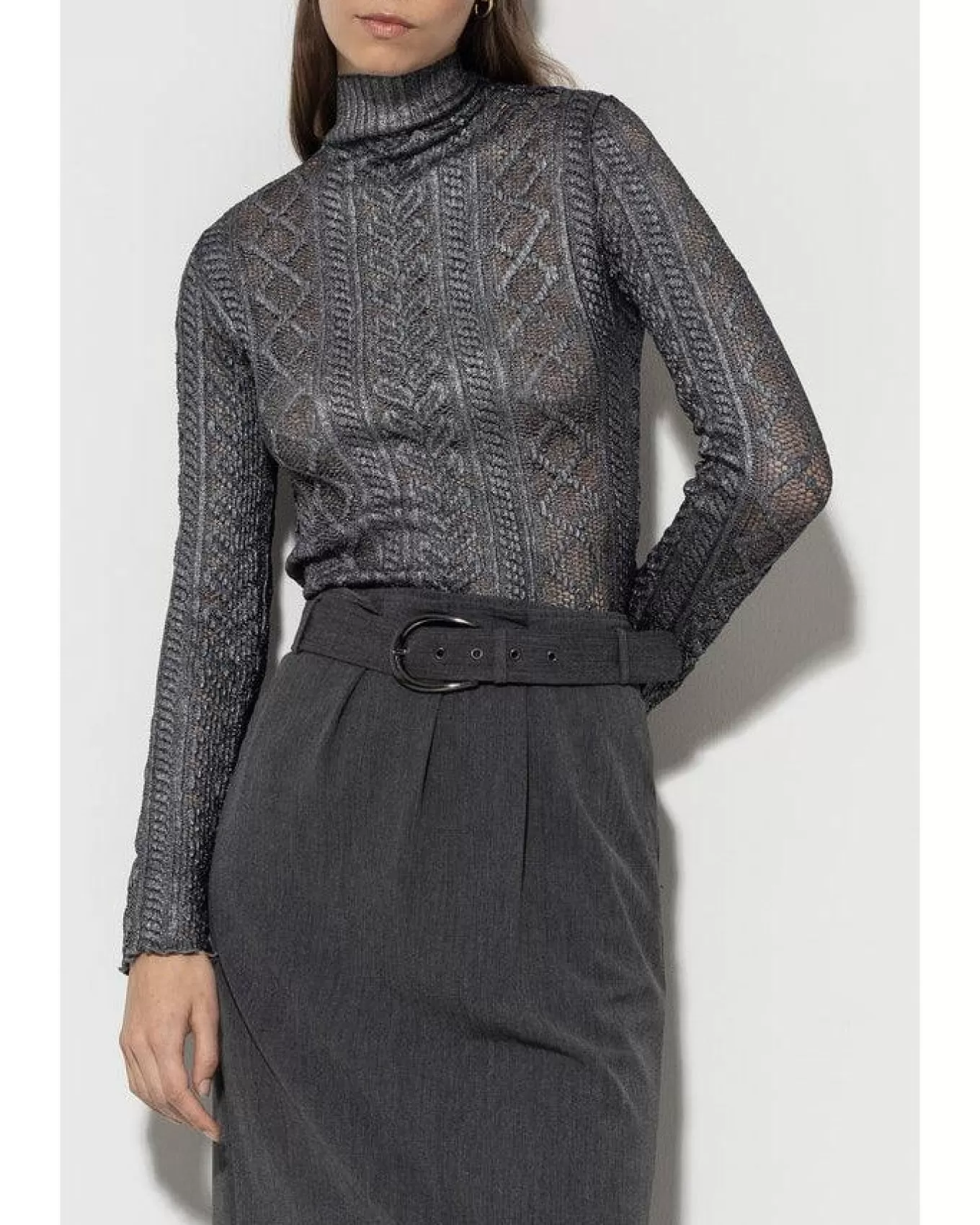 Glazed Lace Look Knit Pullover<Luisa Cerano Best