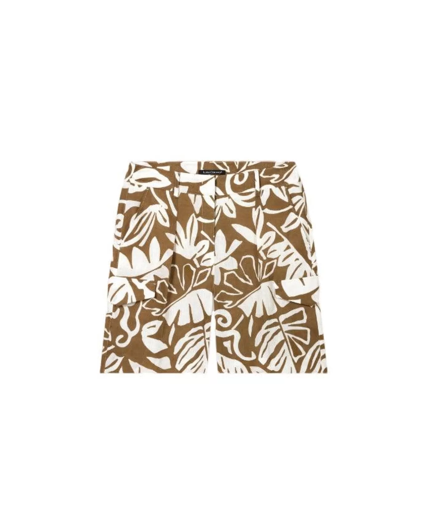 Leaf Print Cargo Shorts<Luisa Cerano Shop