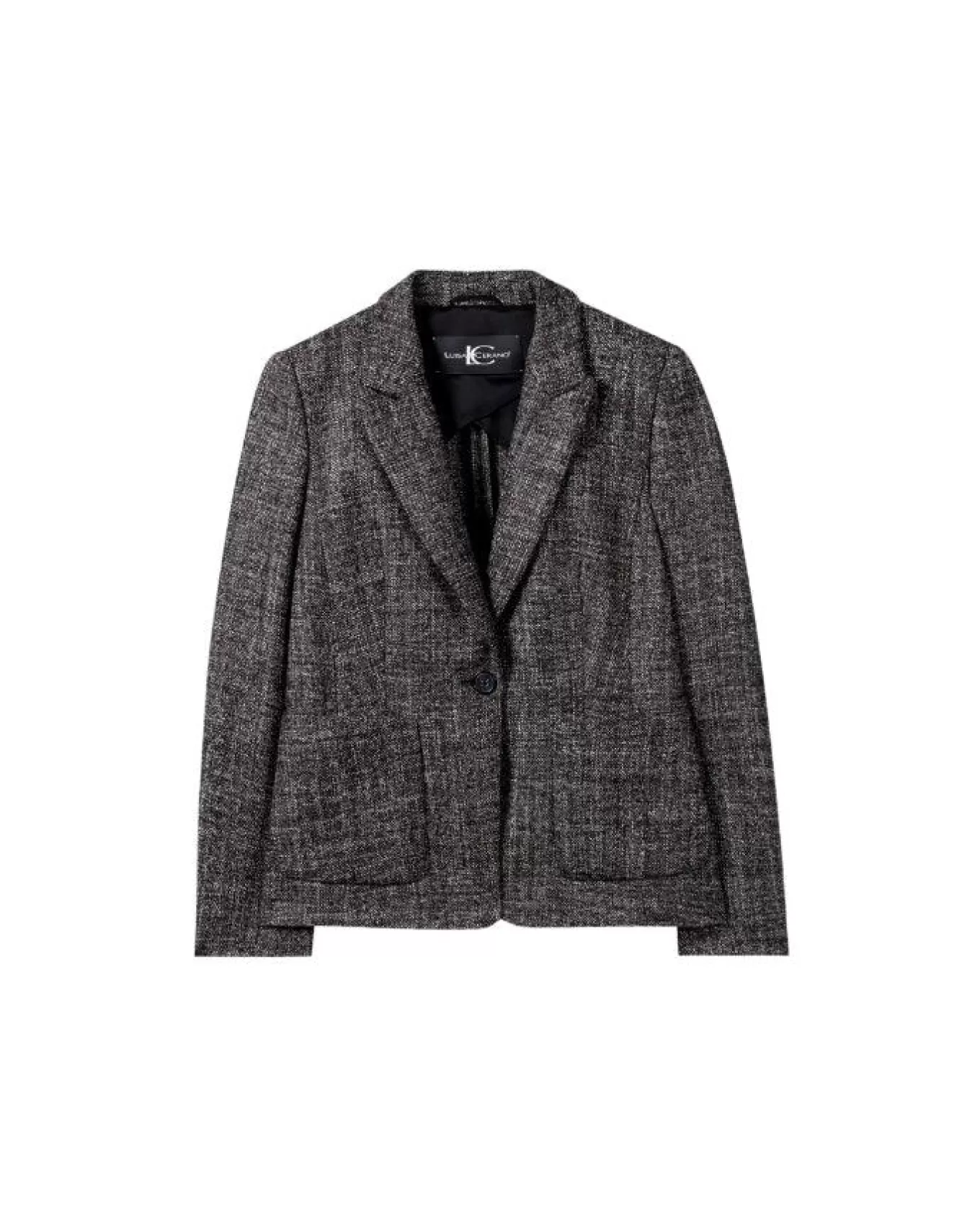 Tweed Wool One Button Blazer<Luisa Cerano Sale