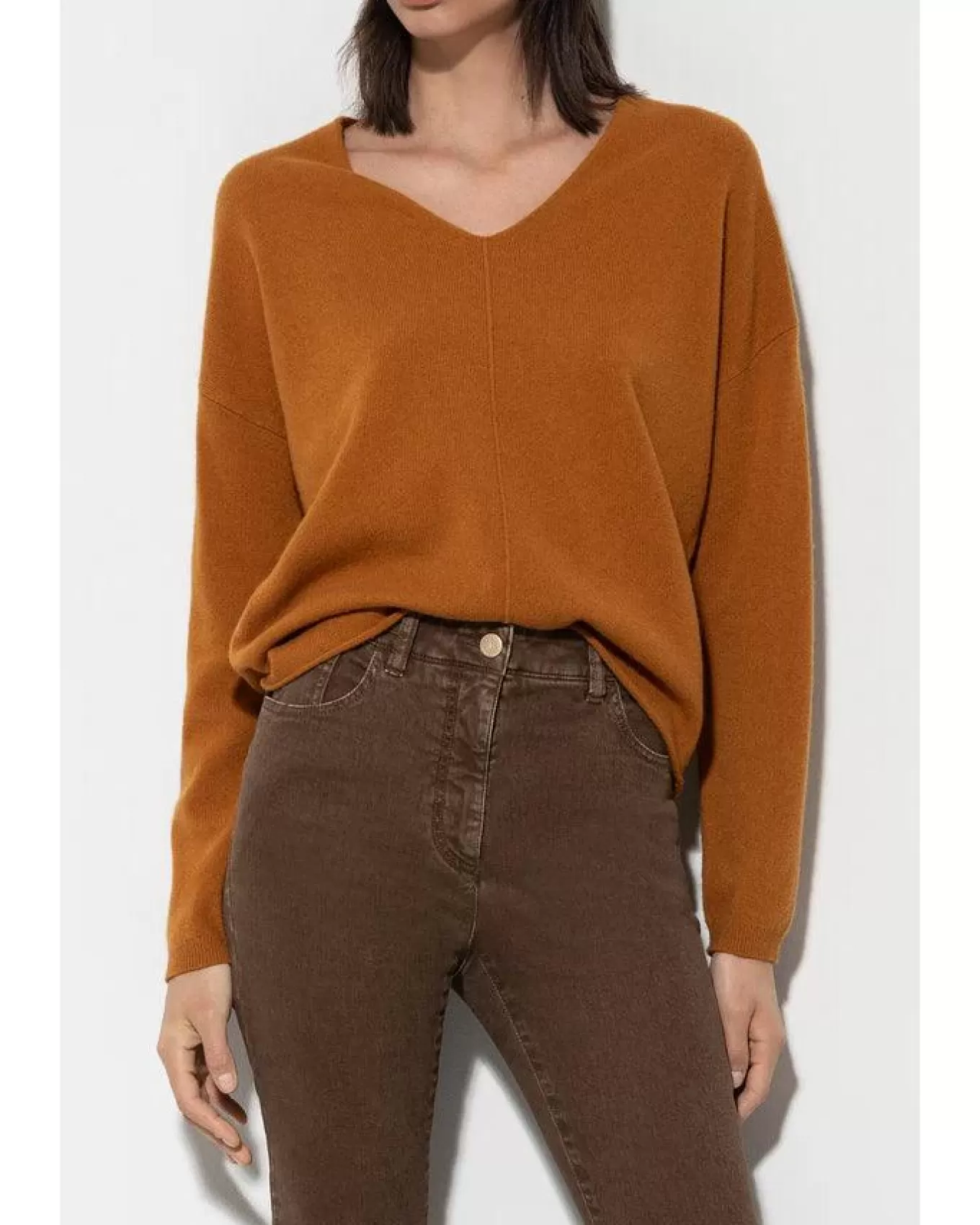 V-Neck Cashmere Blend Sweater<Luisa Cerano Shop