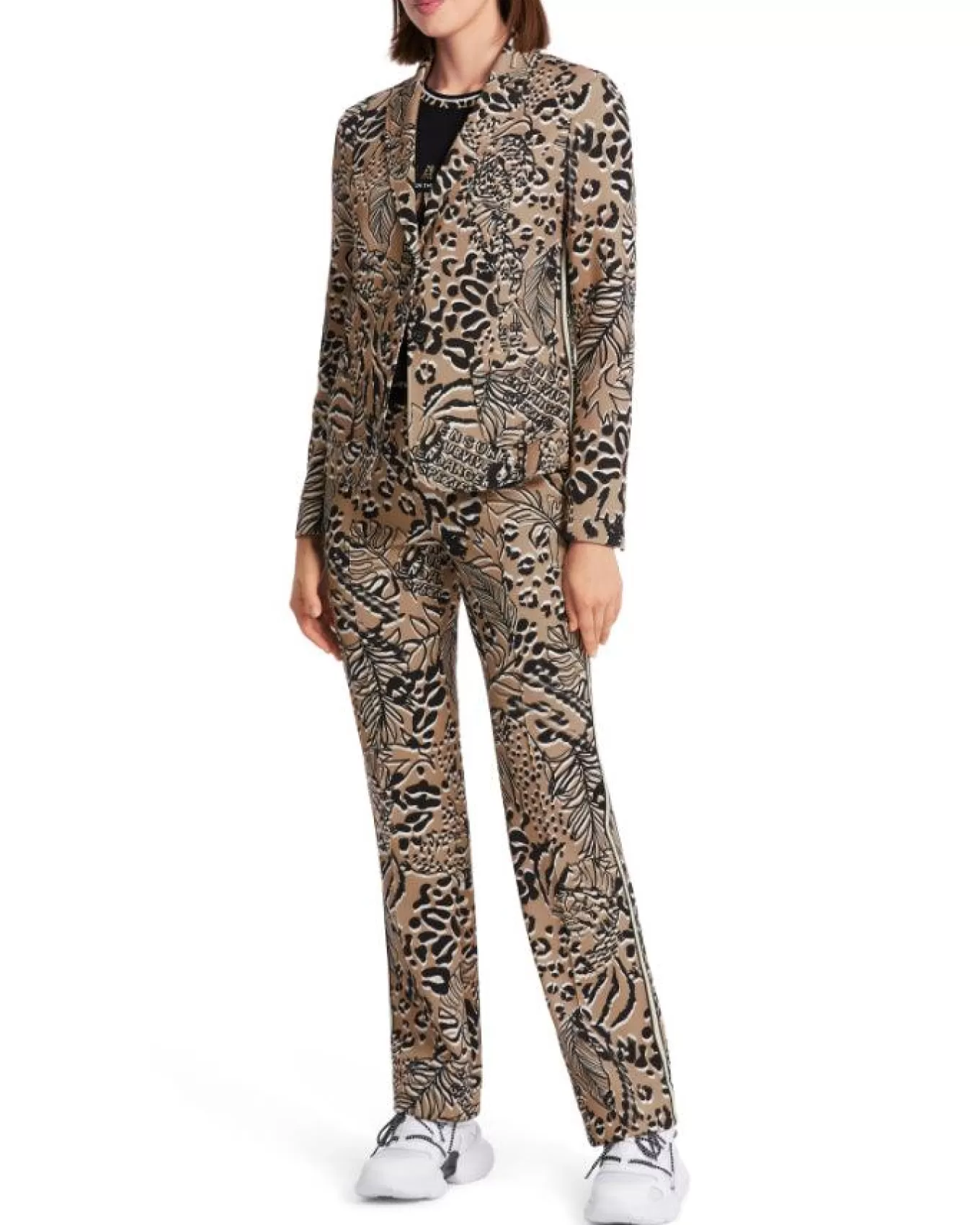 Animal Crossing Print Scuba Blazer<Marc Cain Fashion