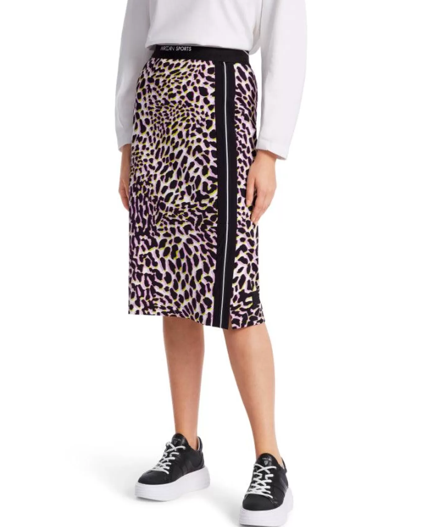 Animal Print Scuba Pencil Skirt<Marc Cain Cheap