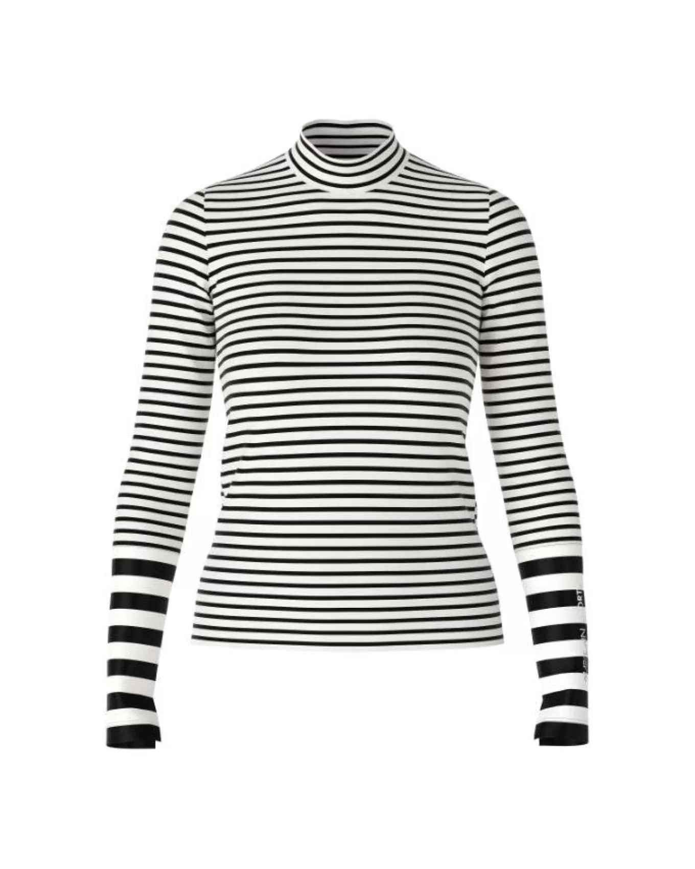 Cotton Stripe Funnel Neck Pullover<Marc Cain Outlet