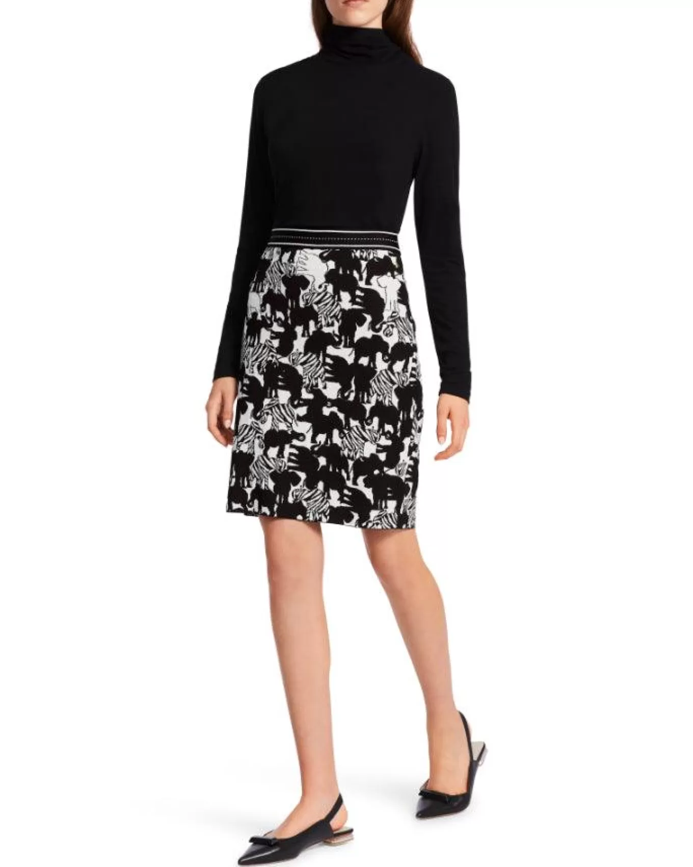 Elephant Print Pencil Skirt<Marc Cain Clearance