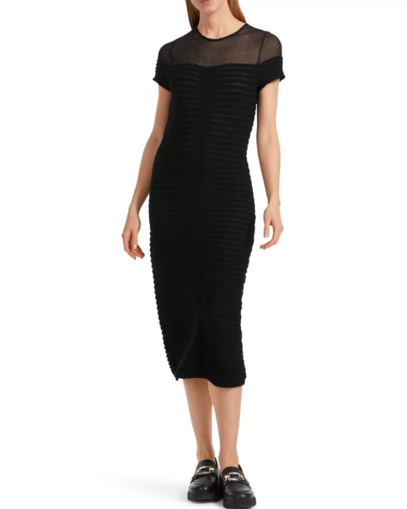 Figure Hugging Sheer Knit Dress<Marc Cain Discount