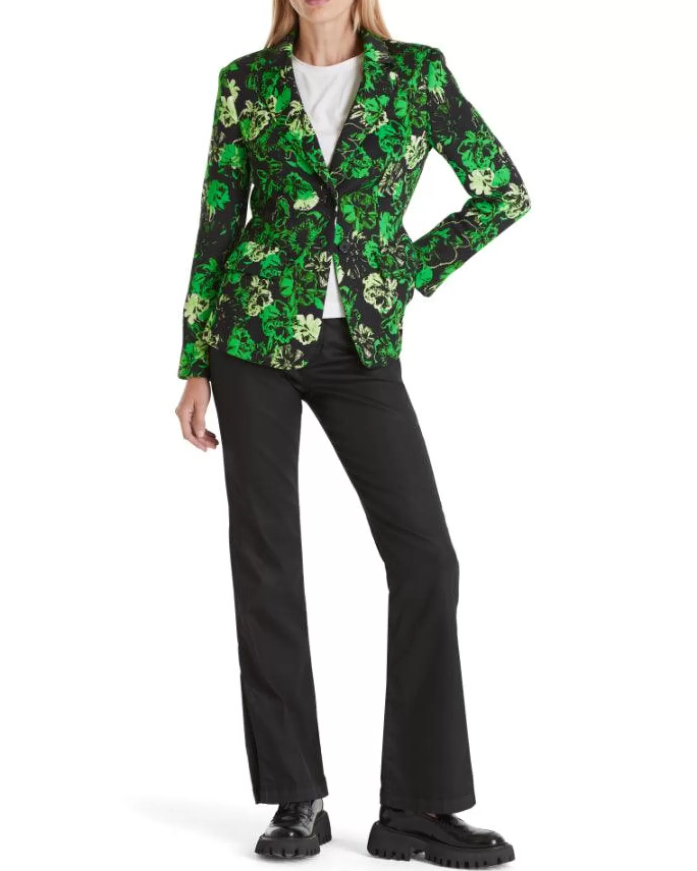 Green Floral Print Blazer<Marc Cain Best