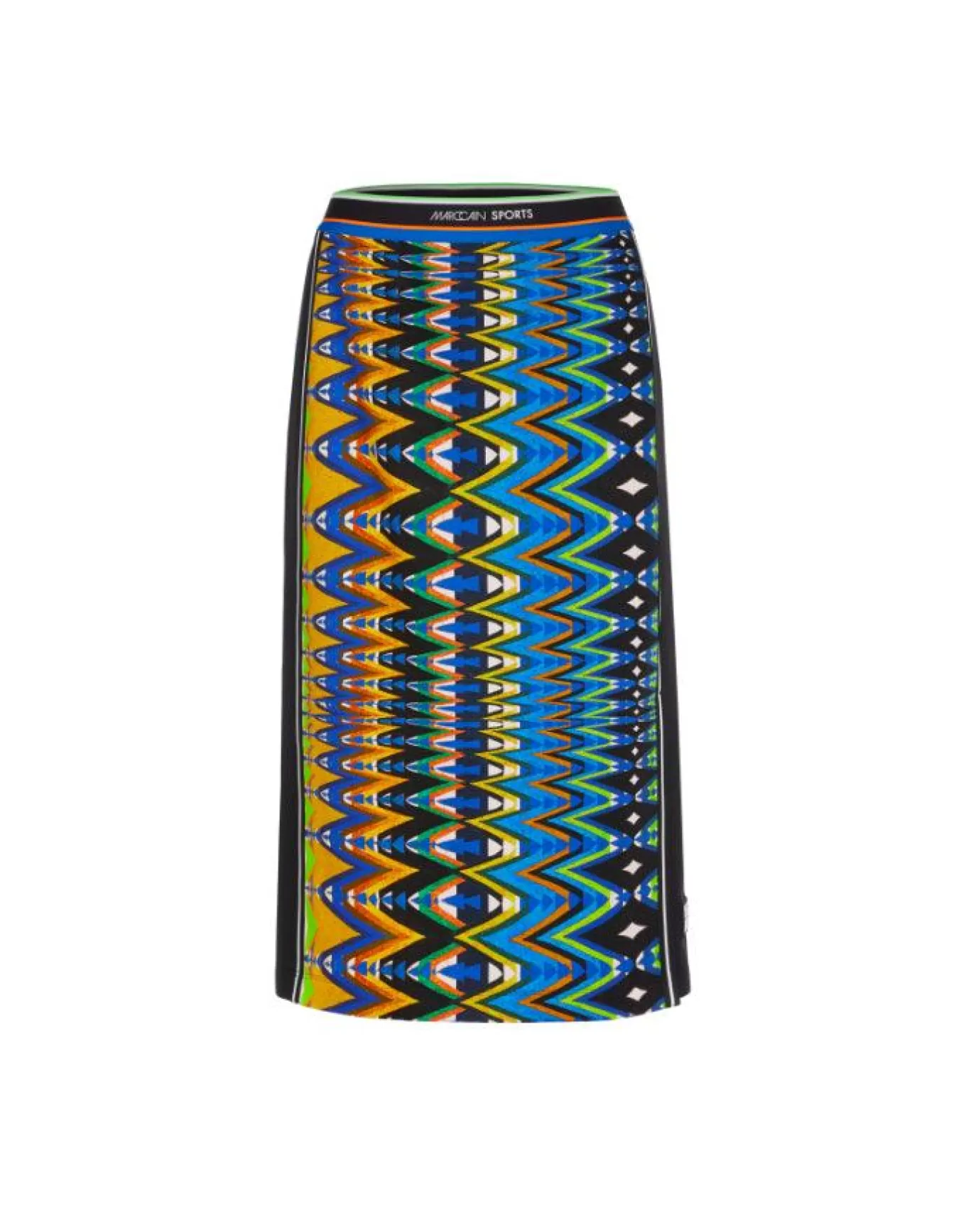 Harlequin Print Scuba Pencil Skirt<Marc Cain Fashion