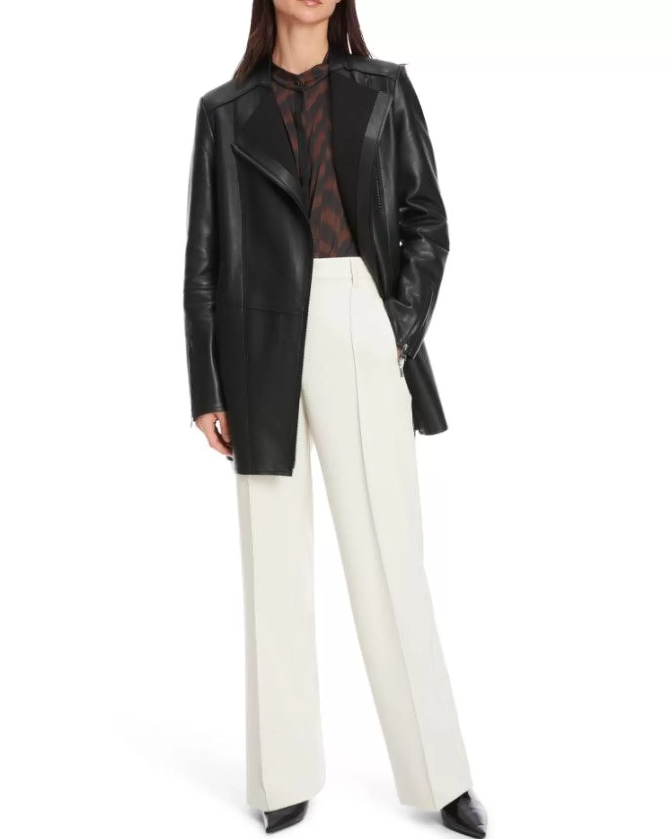 Leather Hip Length Jacket<Marc Cain Cheap