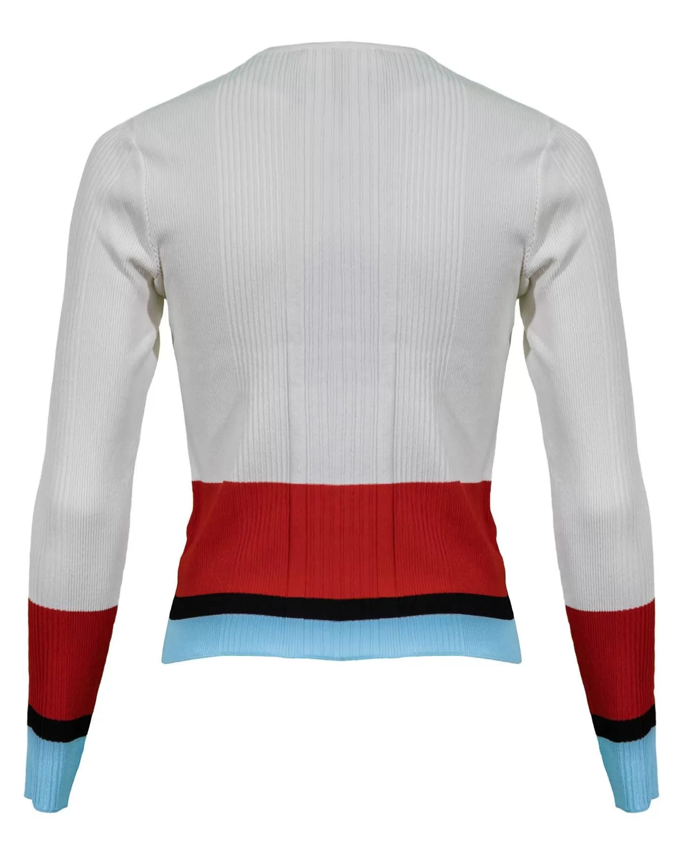 Ribbed Knit Non Wool Colorblock Cardigan<Marc Cain Cheap