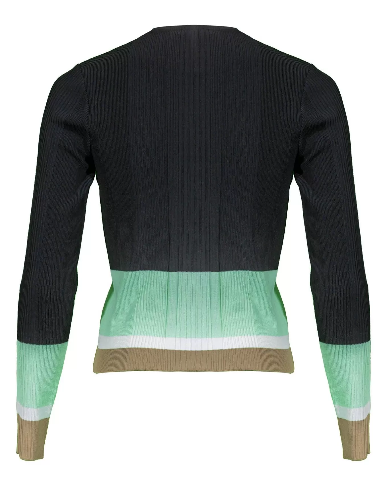 Ribbed Knit Non Wool Colorblock Cardigan<Marc Cain Cheap