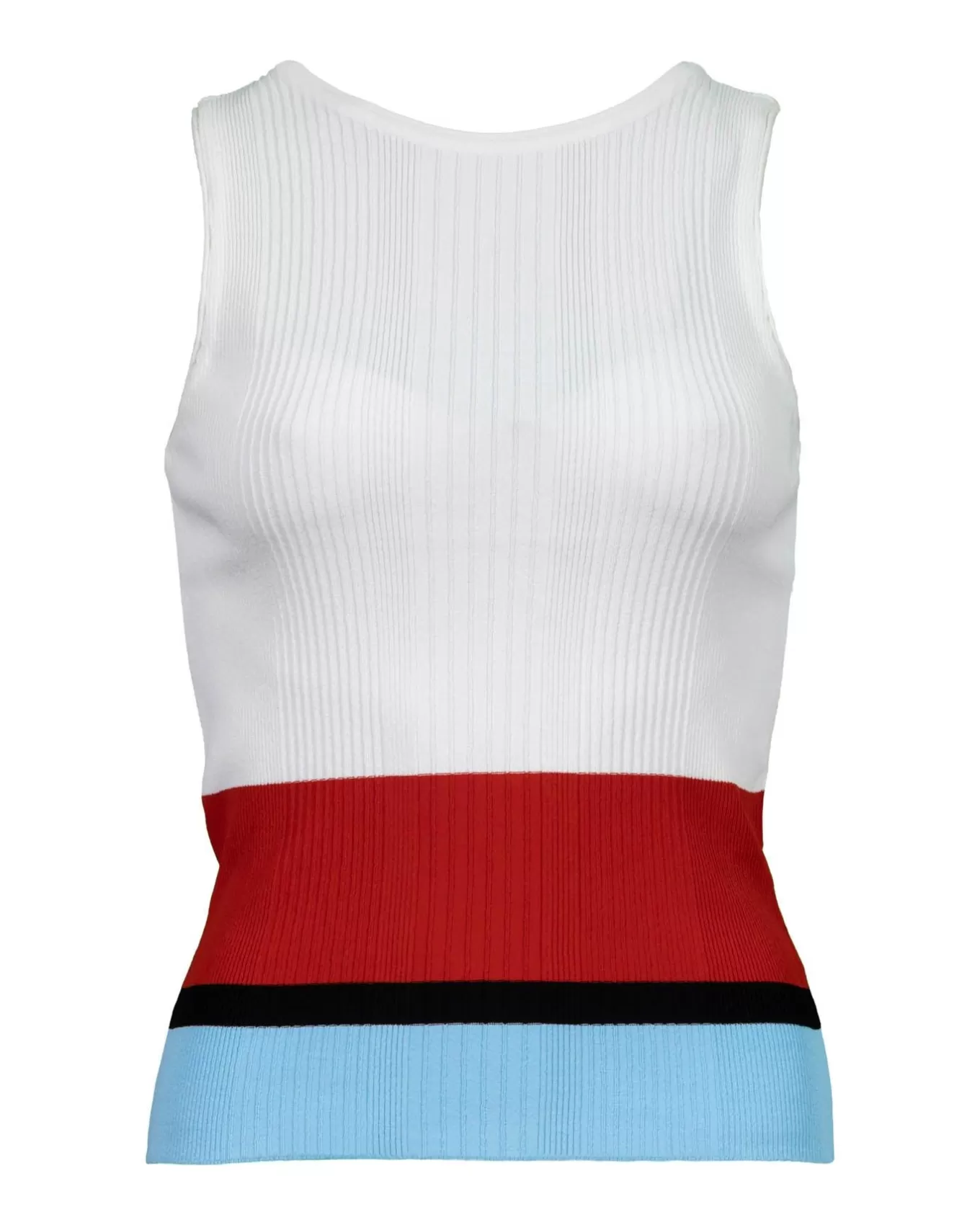 Ribbed Knit Non Wool Colorblock Shell<Marc Cain Store