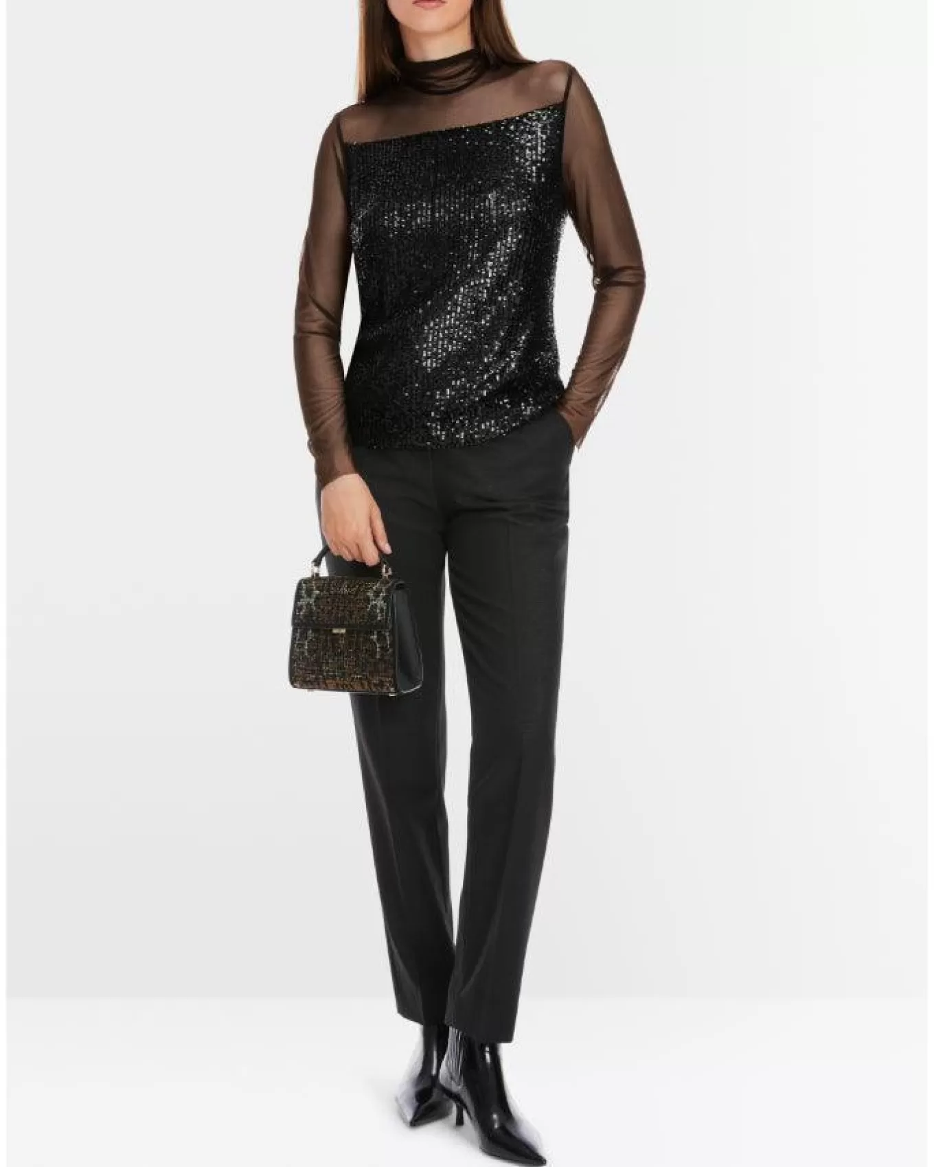 Sequin Mesh Top<Marc Cain Hot