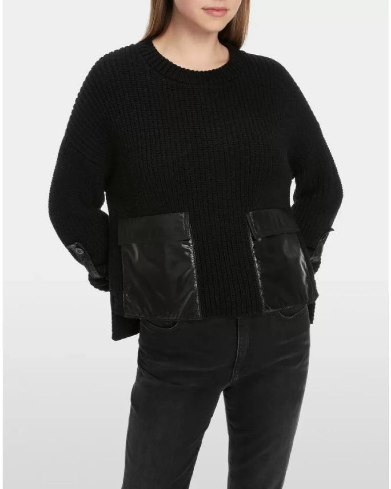 Shiny Patch Pocket Sweater<Marc Cain Fashion