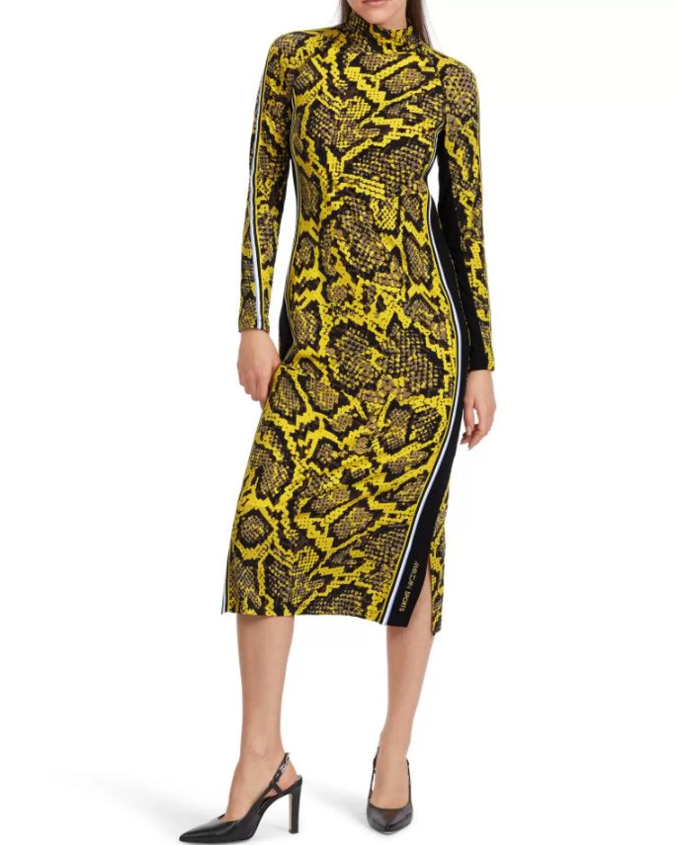 Snaky Croc Print Fitted Dress<Marc Cain Outlet