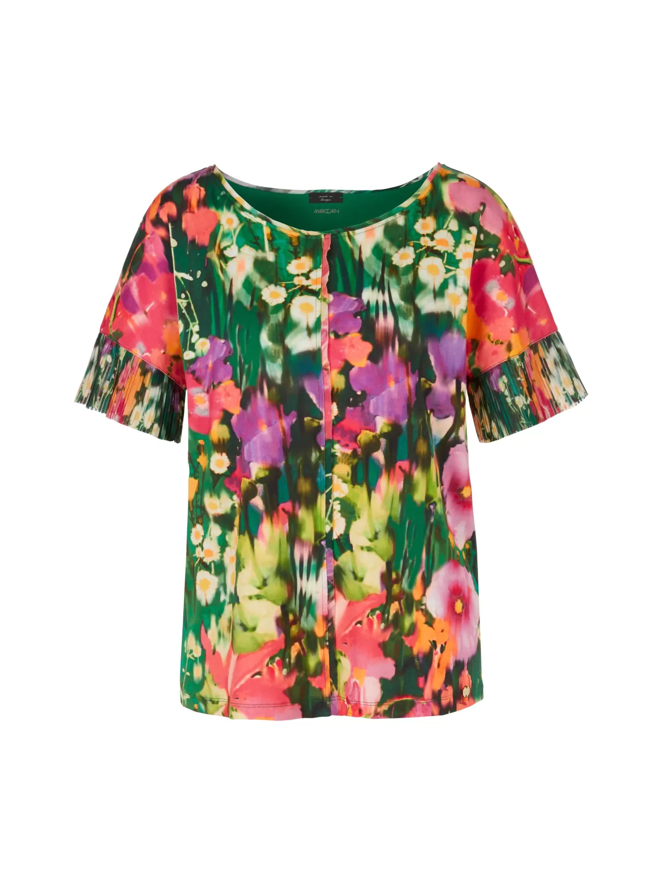 Vibrant Floral Print Tee<Marc Cain Cheap