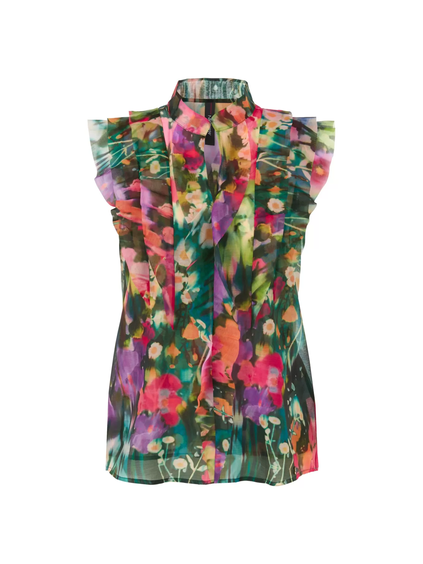 Vibrant Floral Sleeveless Blouse<Marc Cain Clearance