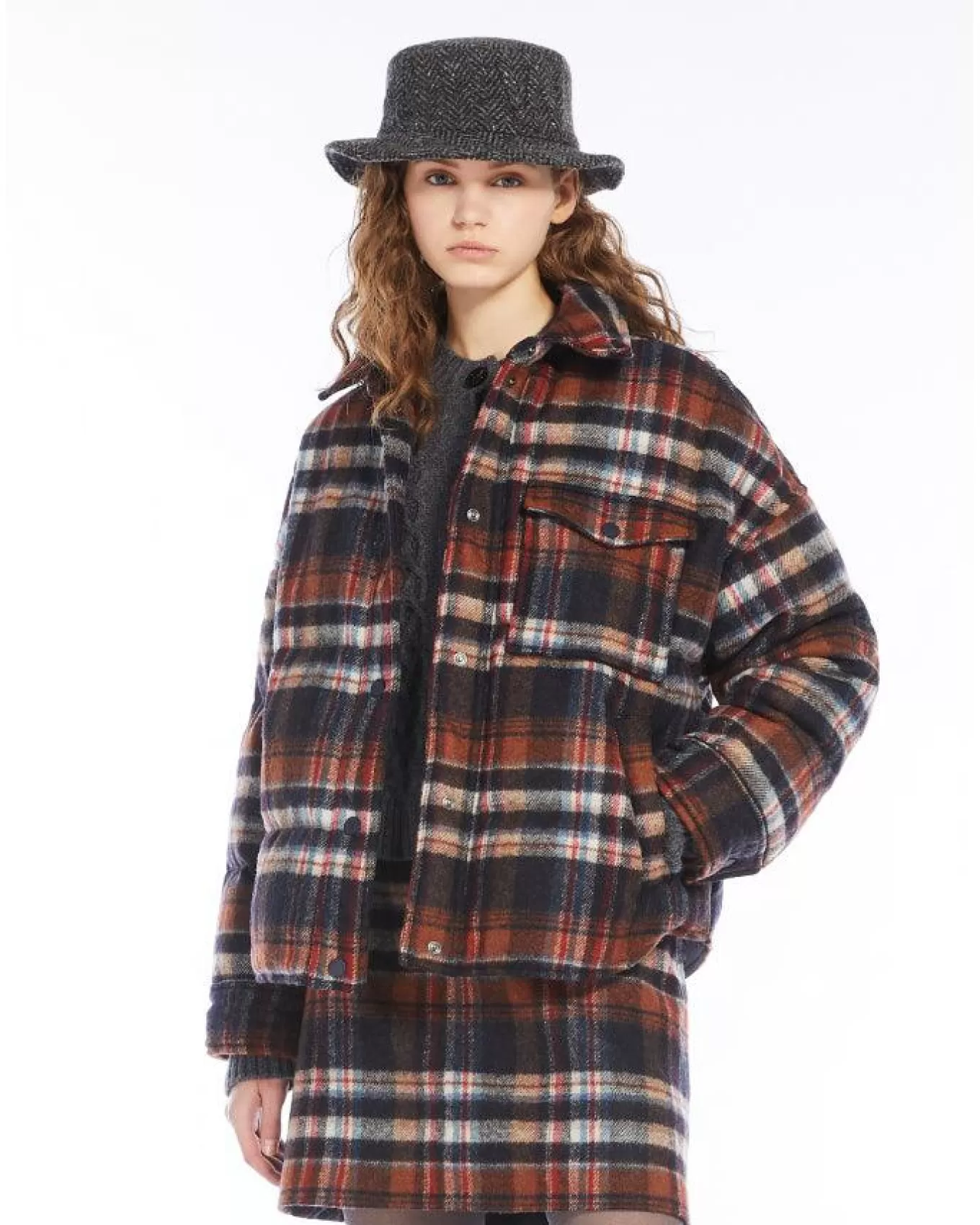 Dover Check Flannel Down Jacket<Max Mara Weekend Cheap