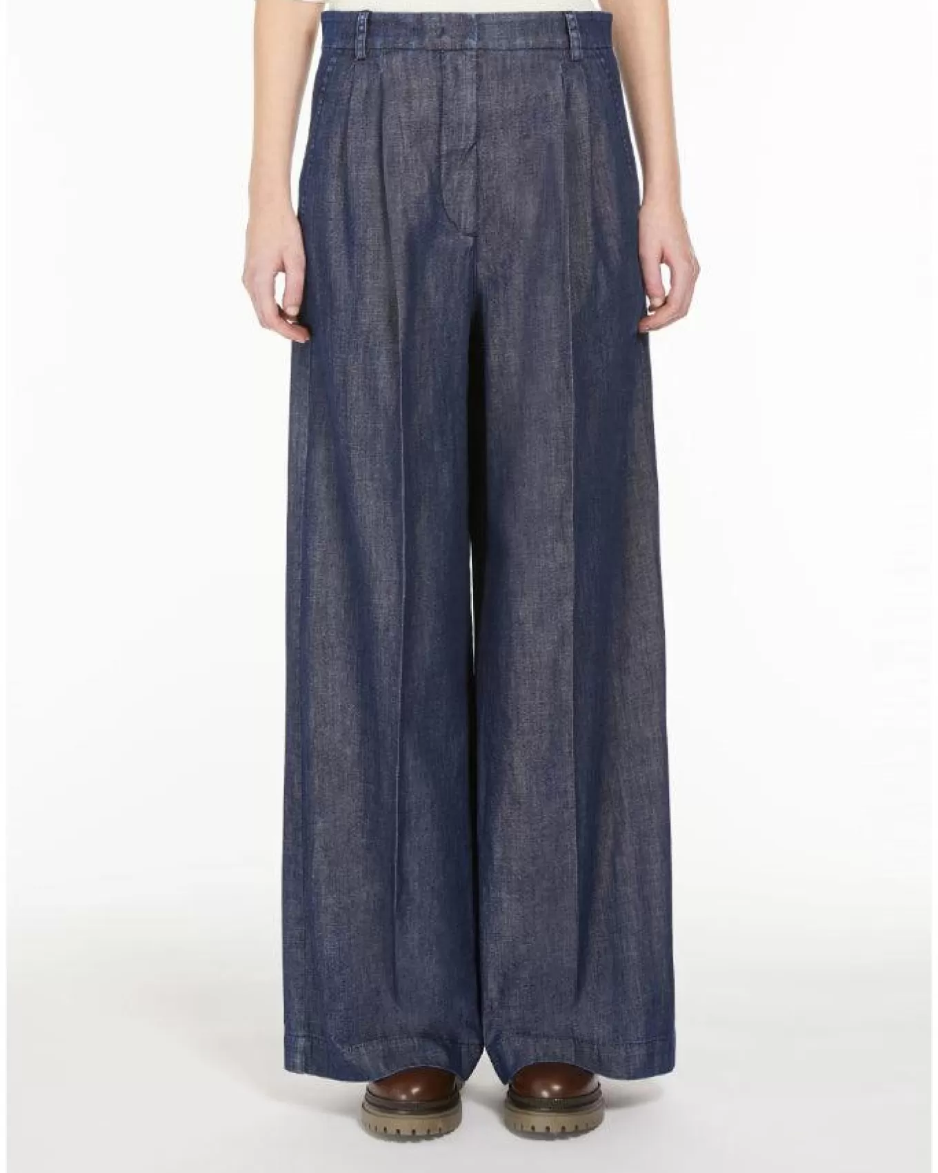 Fuxia Pleated Denim Pant<Max Mara Weekend Cheap