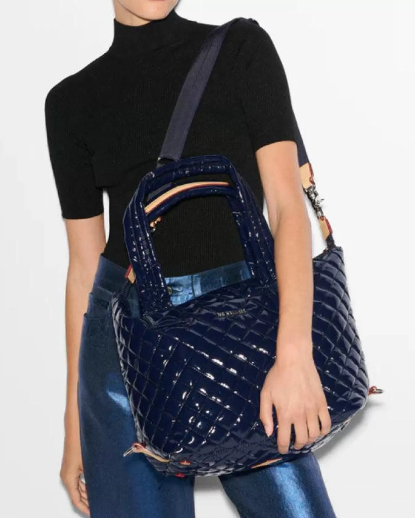 Blue Lacquer Med Sutton Deluxe Bag<MZ Wallace Best