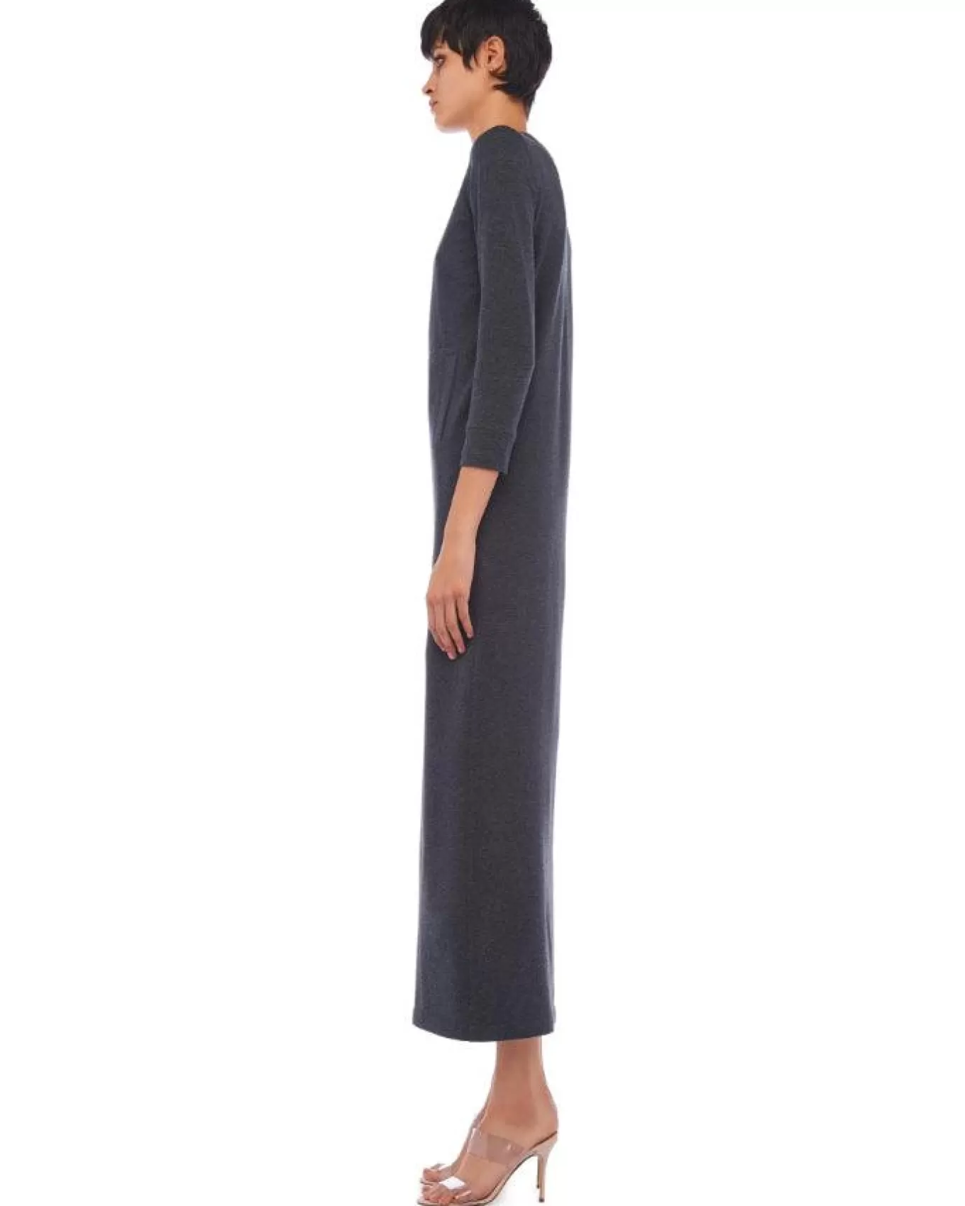 3/4 Sleeve Terry Gown<Norma Kamali Flash Sale