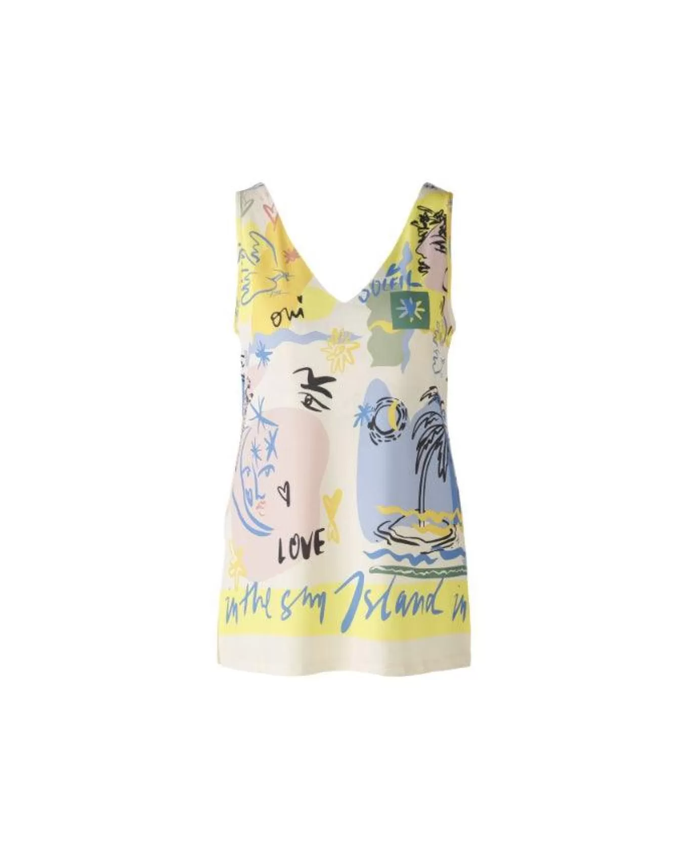 Summery Motif Print Tank Top<OUI Flash Sale