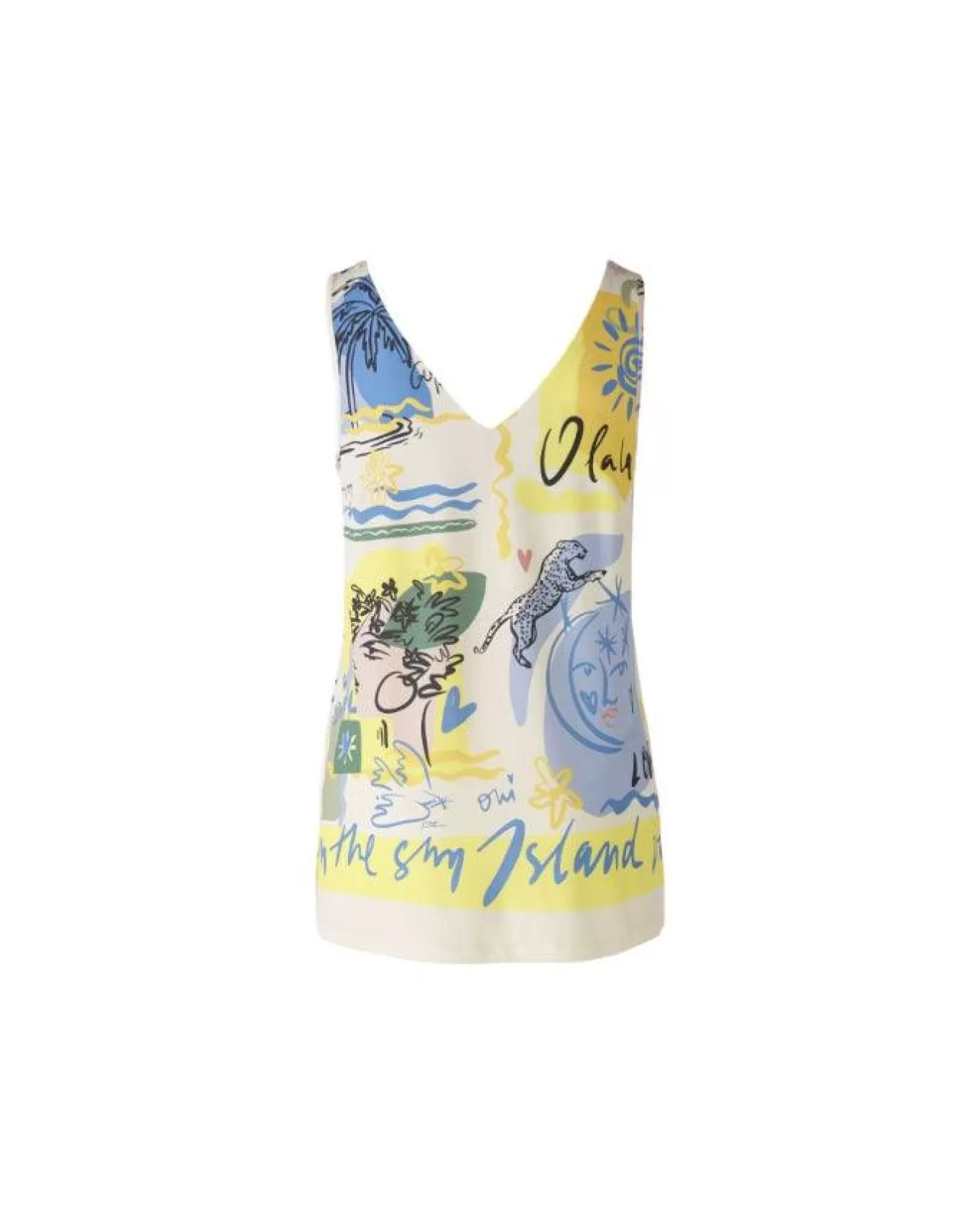 Summery Motif Print Tank Top<OUI Flash Sale