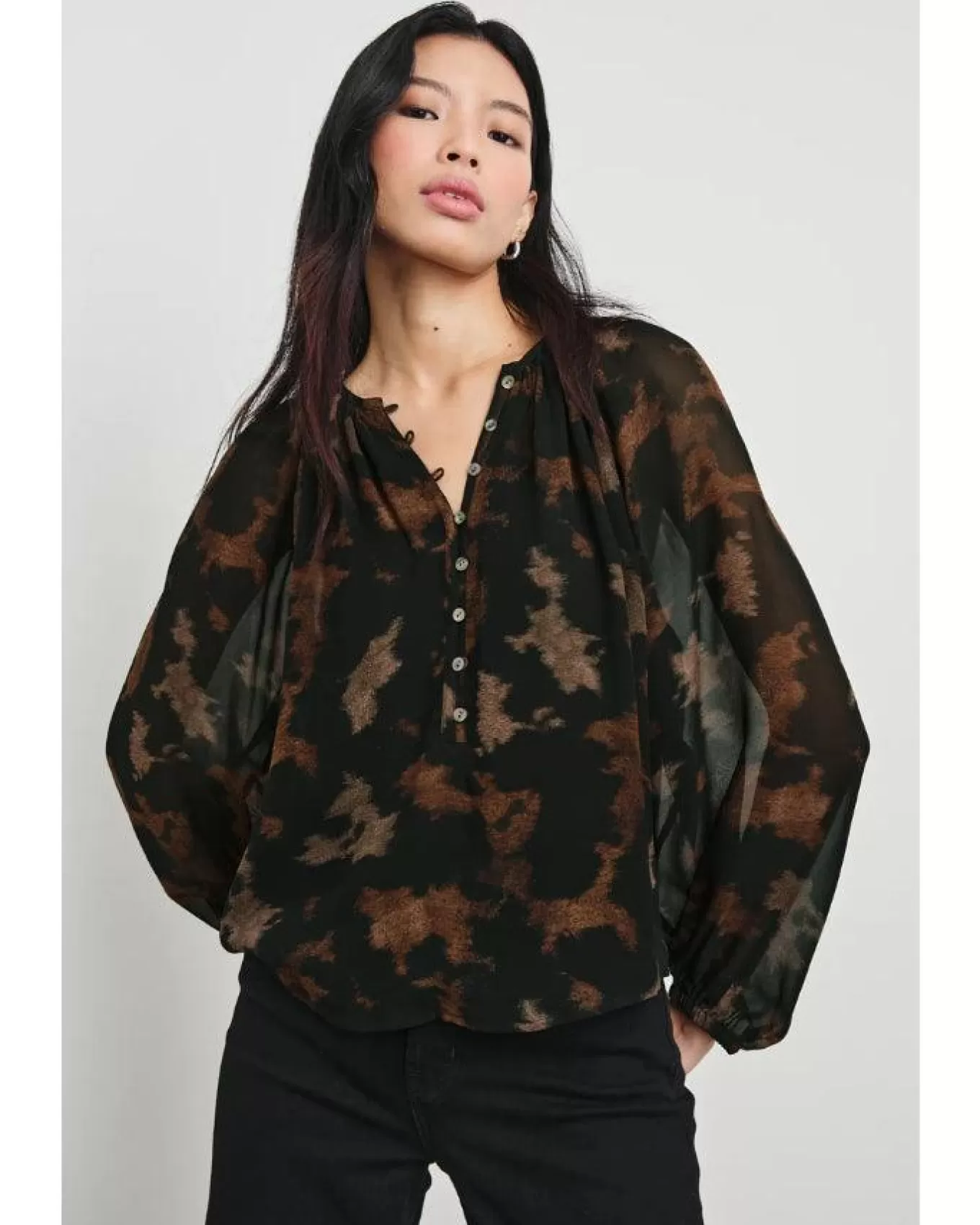 Indi Sandstone Print Blouse<Rails Outlet