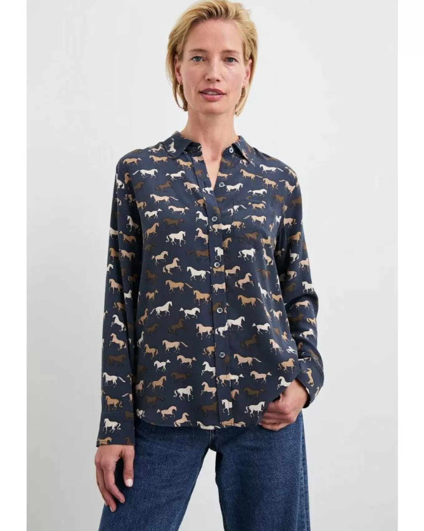 Kate Silk Print Shirt<Rails Cheap