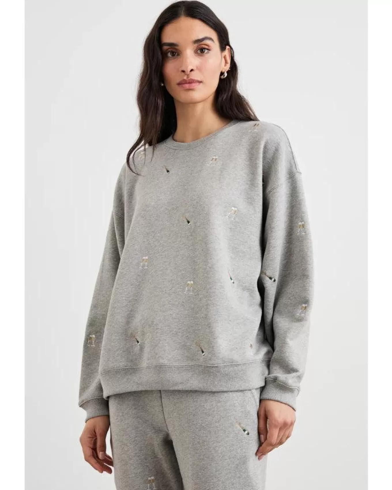 Varsity Champagne Embroidery Sweatshirt<Rails Cheap