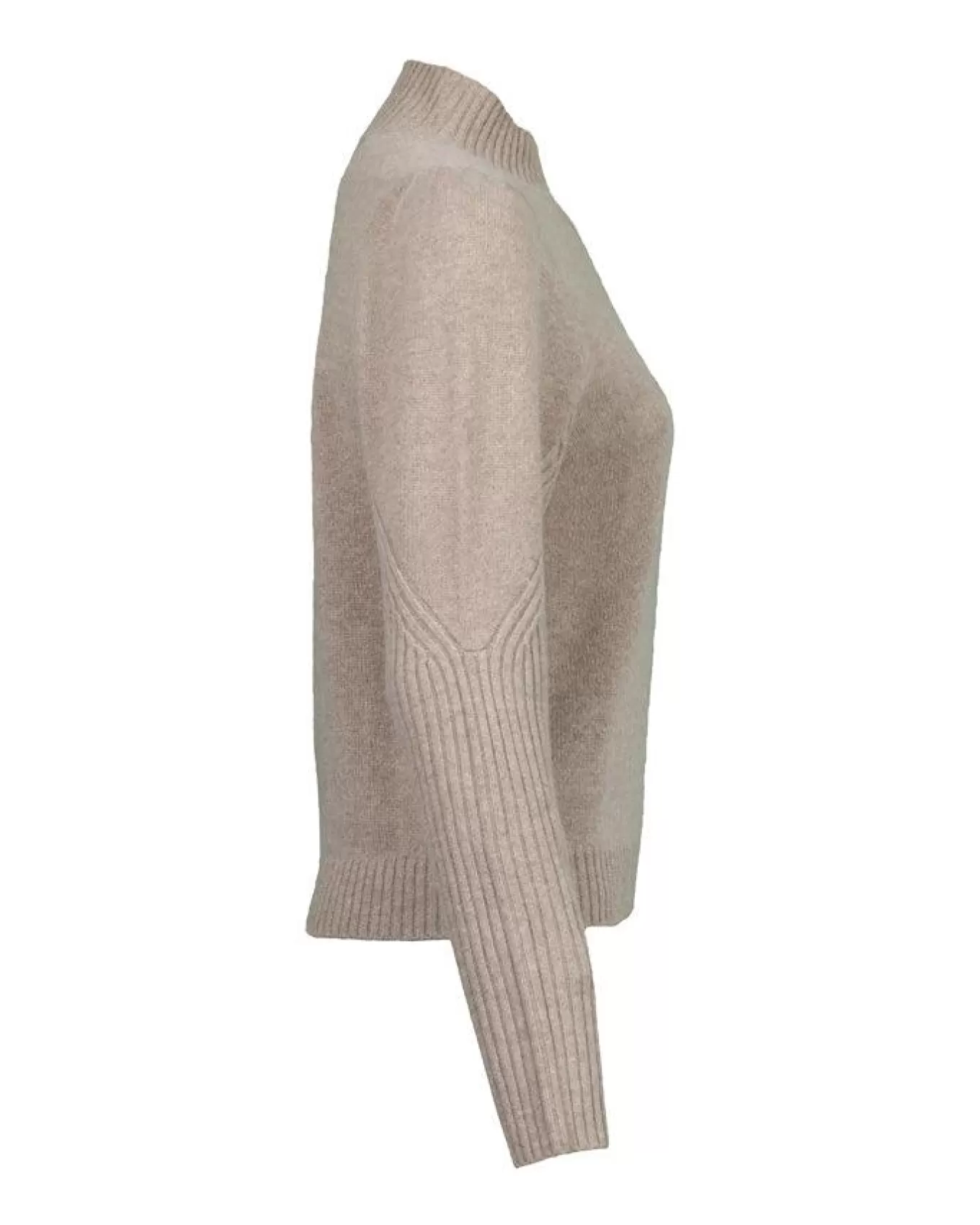 Mock Neck Puff Sleeve Cashmere Sweater<Repeat Shop