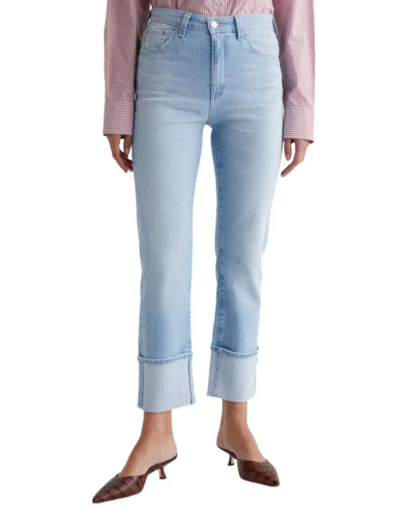 Saige Cropped Wide Turned Up Hem Jeans<Adriano Goldschmied Jeans Online