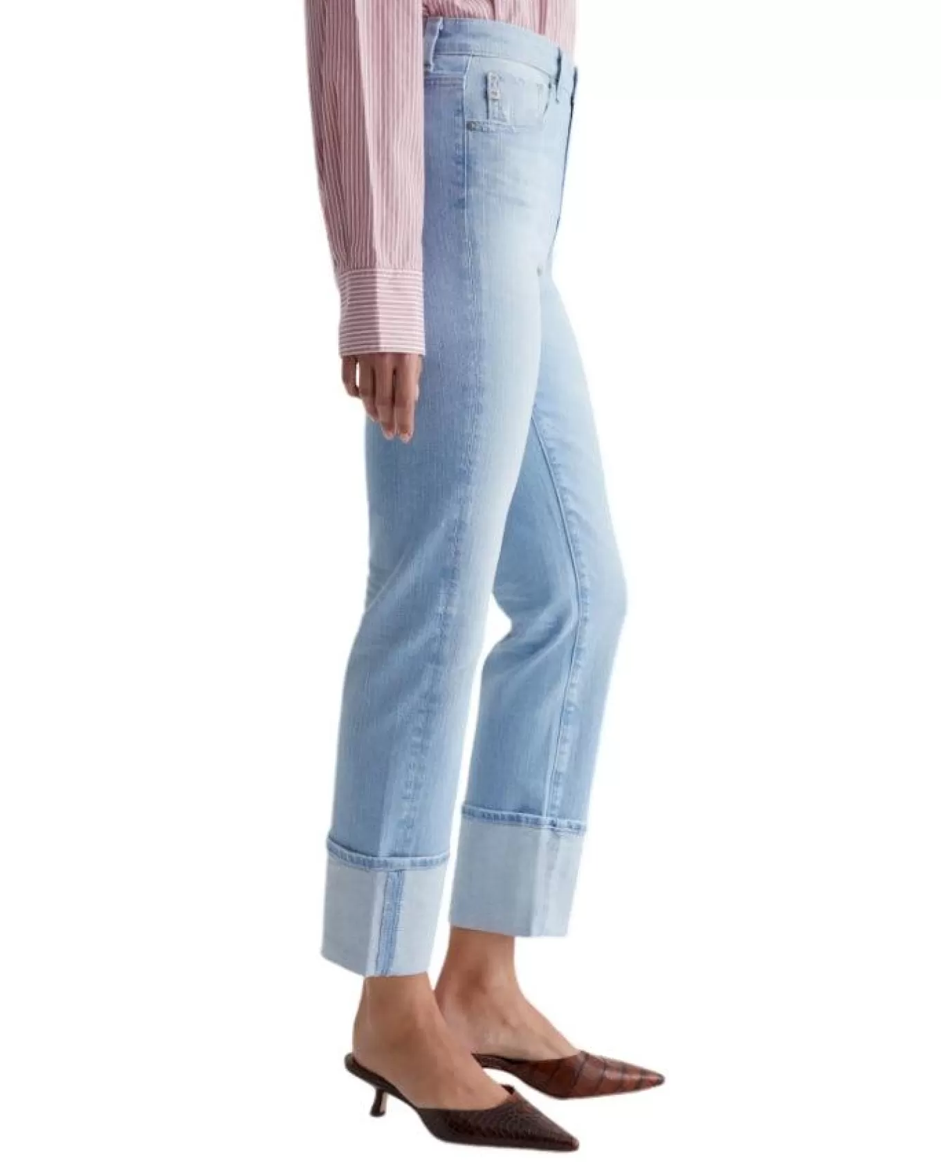 Saige Cropped Wide Turned Up Hem Jeans<Adriano Goldschmied Jeans Online