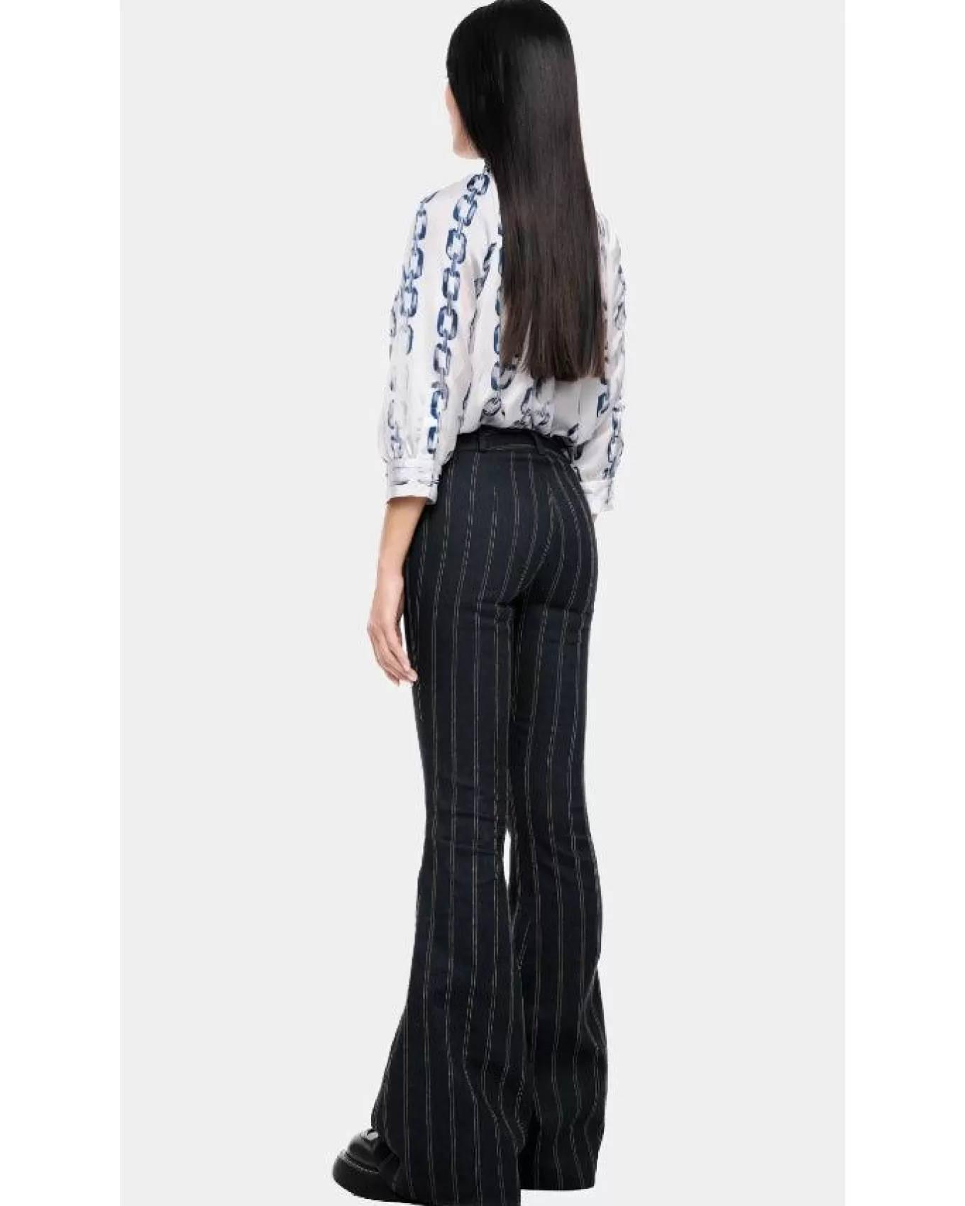 Striped Bootcut Denim Pant<Smythe Best Sale