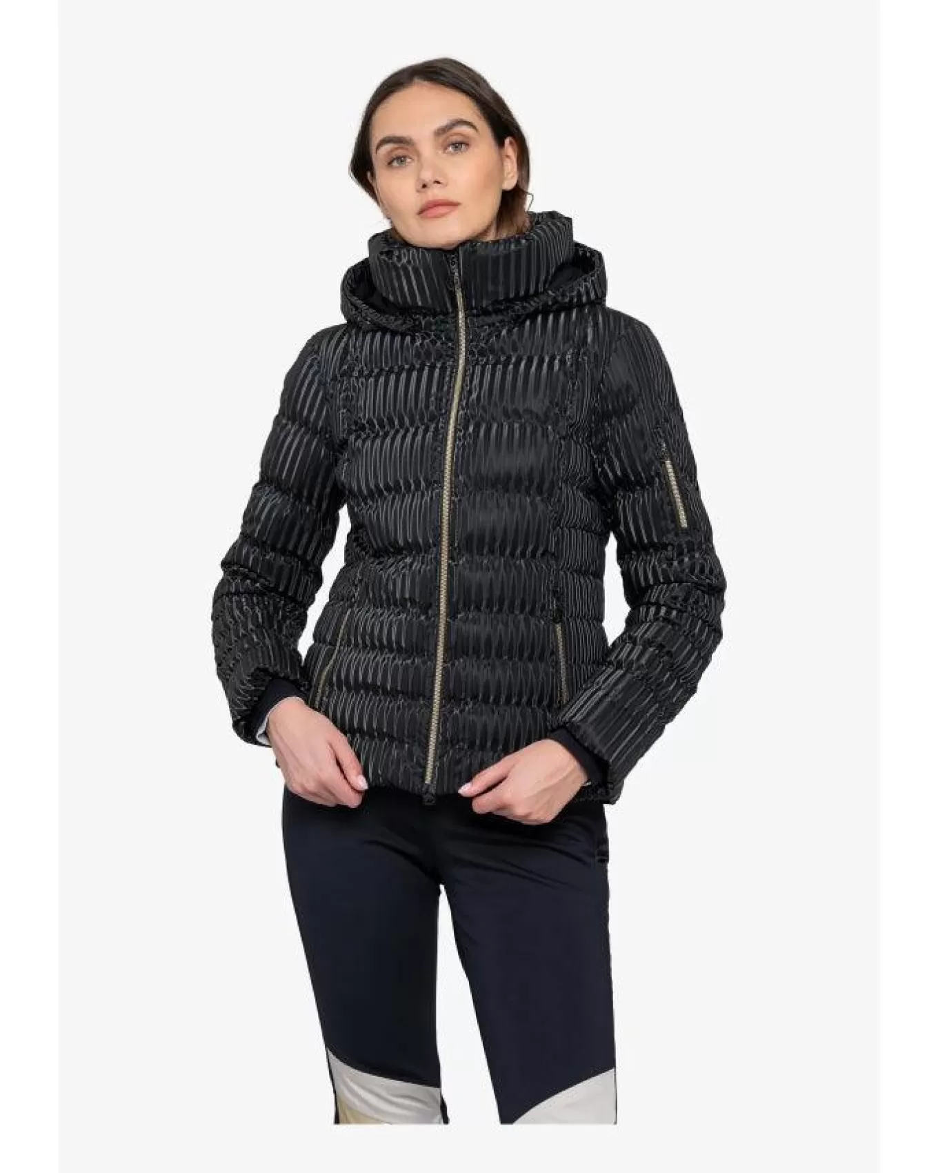 Down Pleat Effect Puffer Jacket With Hood<Sportalm Flash Sale