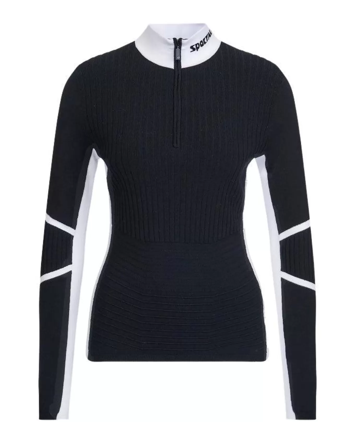 Rib Knit Stand Collar Sweater With Contrast Details<Sportalm Clearance