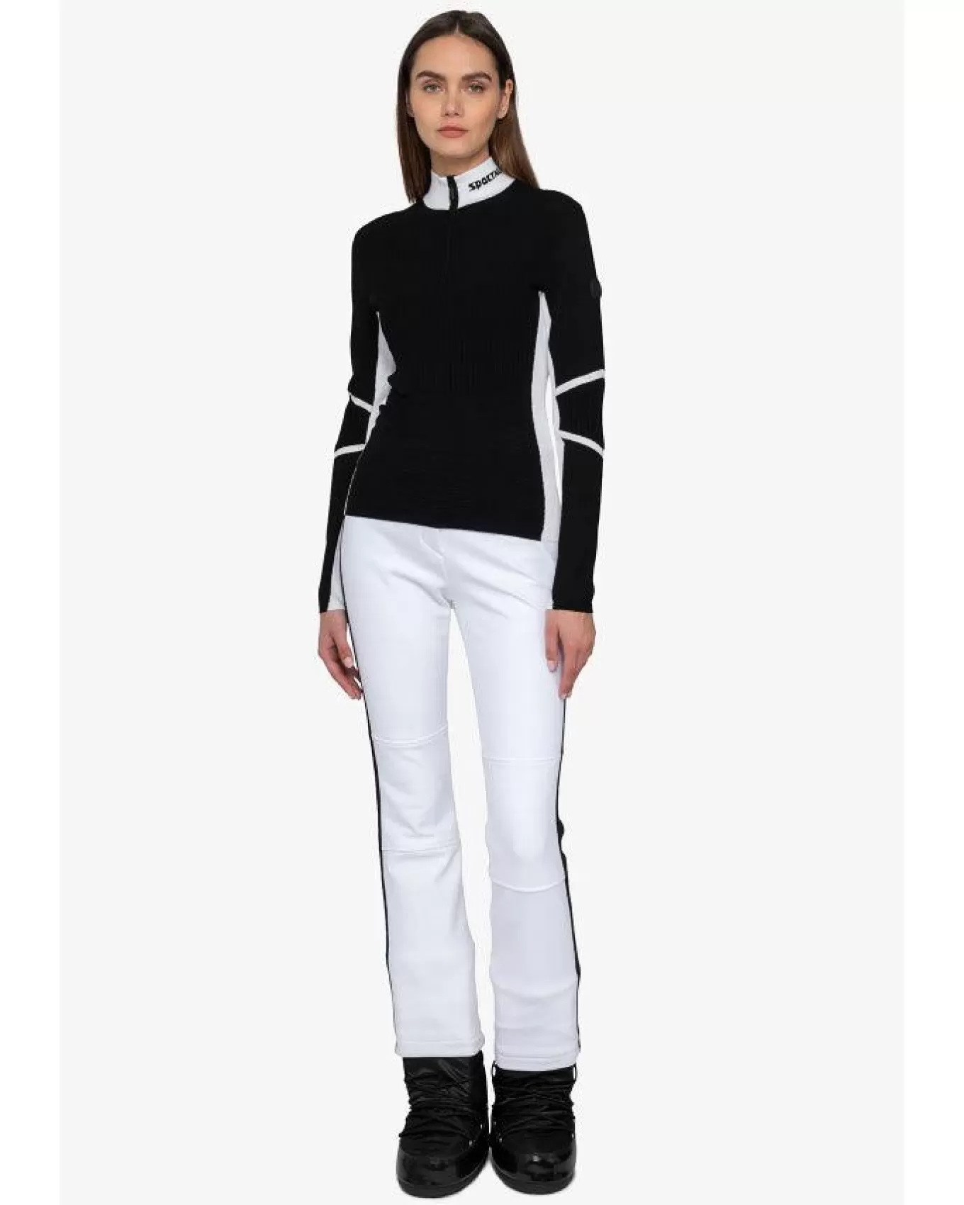 Rib Knit Stand Collar Sweater With Contrast Details<Sportalm Clearance