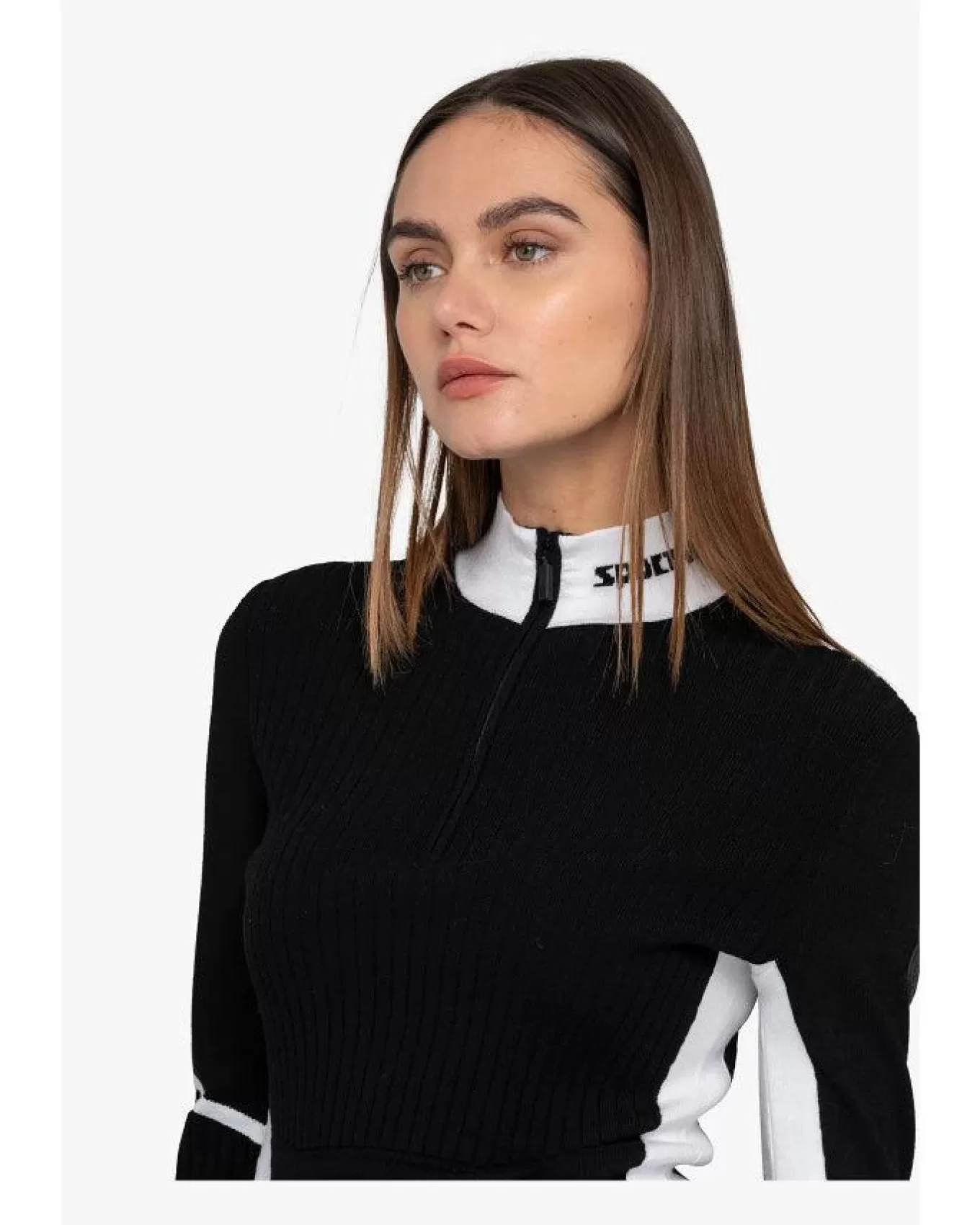 Rib Knit Stand Collar Sweater With Contrast Details<Sportalm Clearance