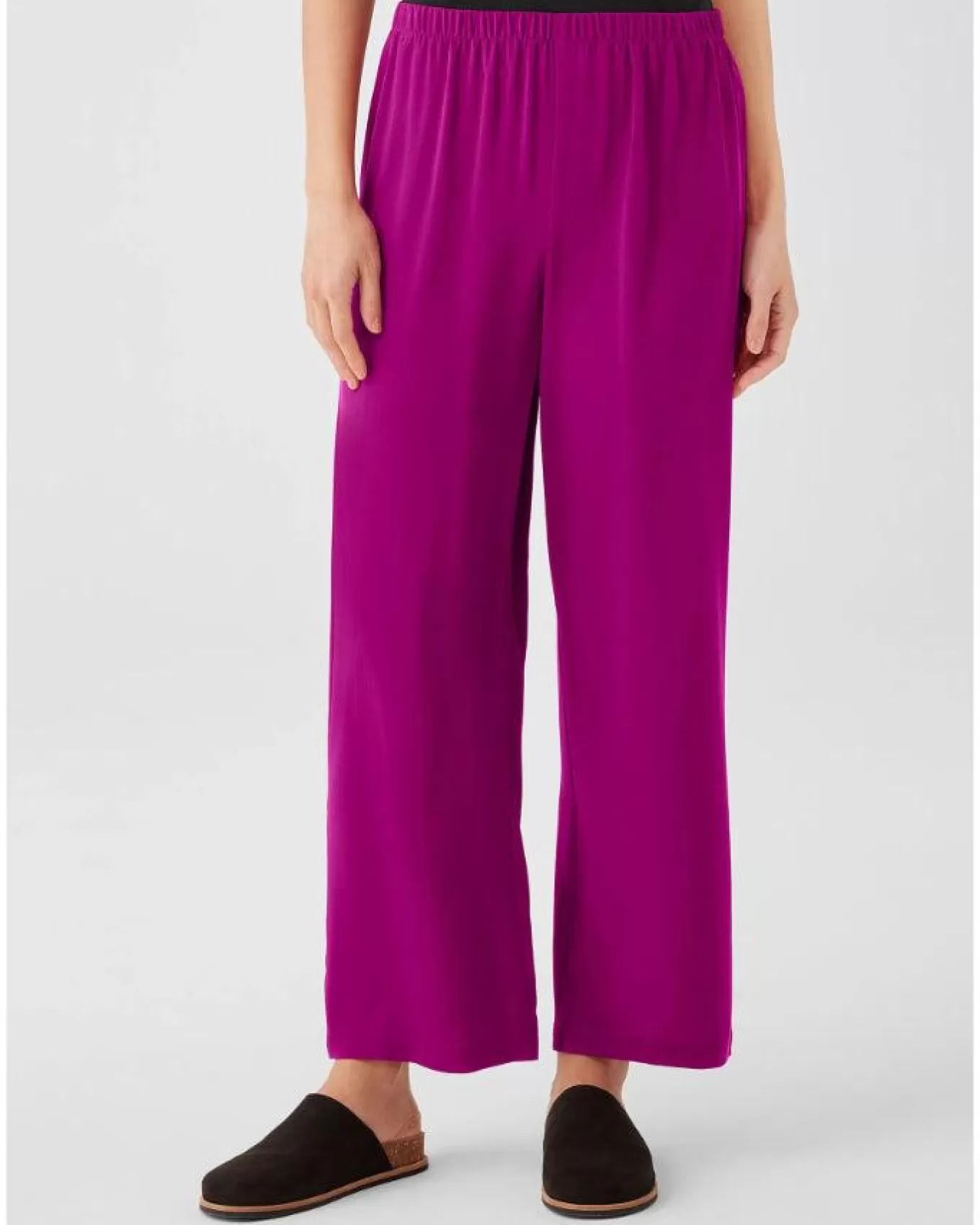 Straight Ankle Silk Georgette Pant<Eileen Fisher Best Sale