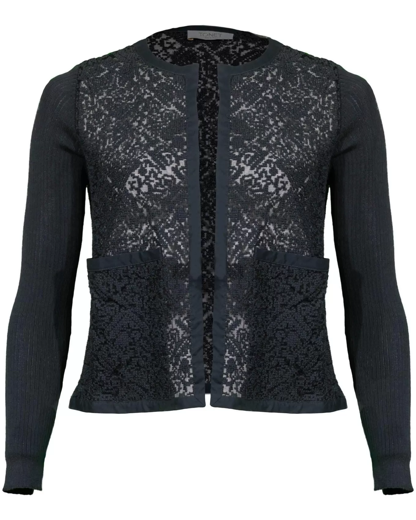 Embroidered Sheer Knit Cardigan<Tonet Online