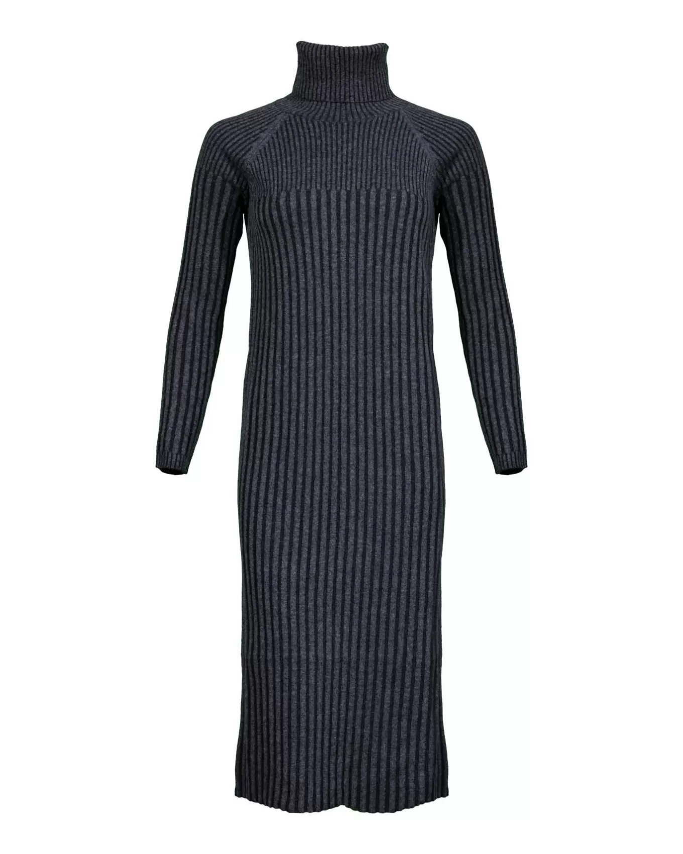 Two Ton Rib Knit Turtleneck Dress<Tonet Flash Sale