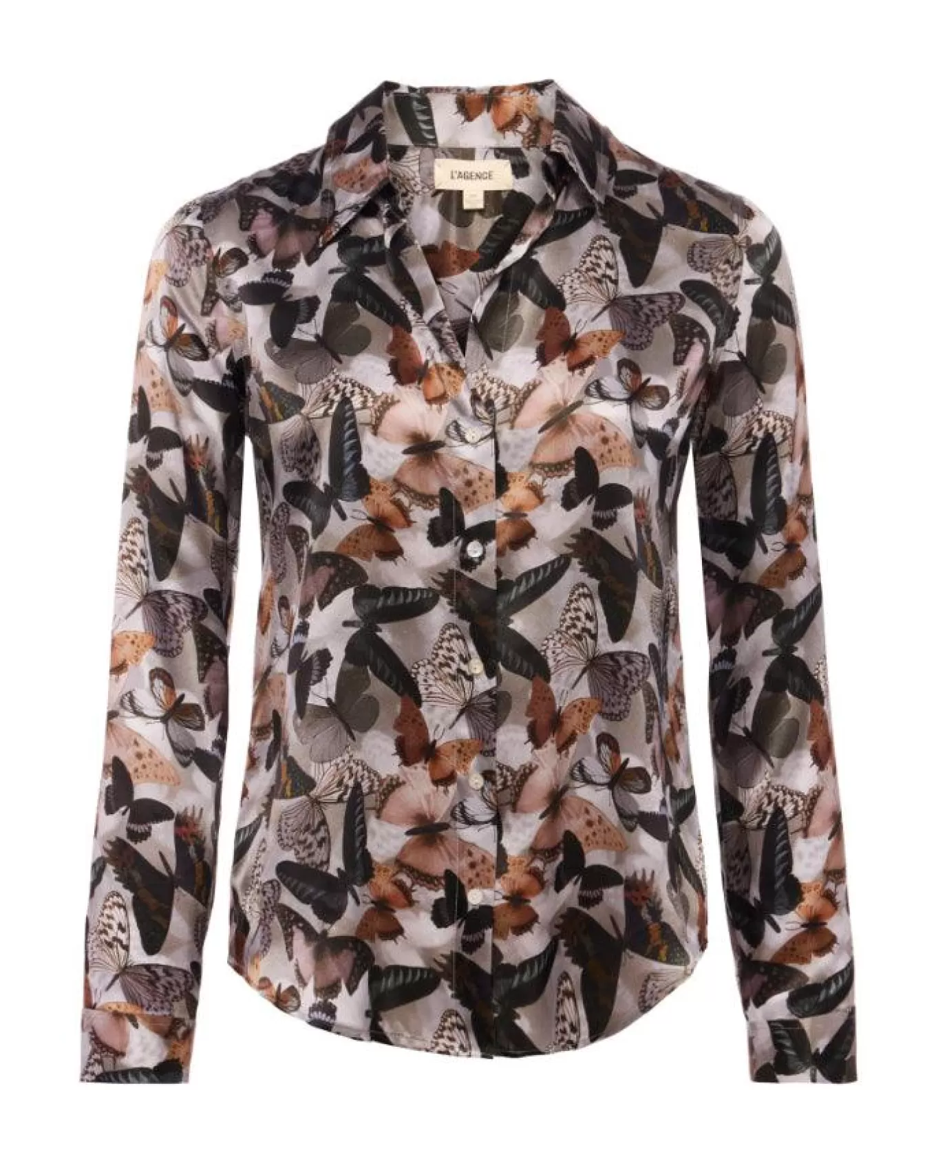 Tyler Dark Butterfly Silk Blouse<L'Agence Shop