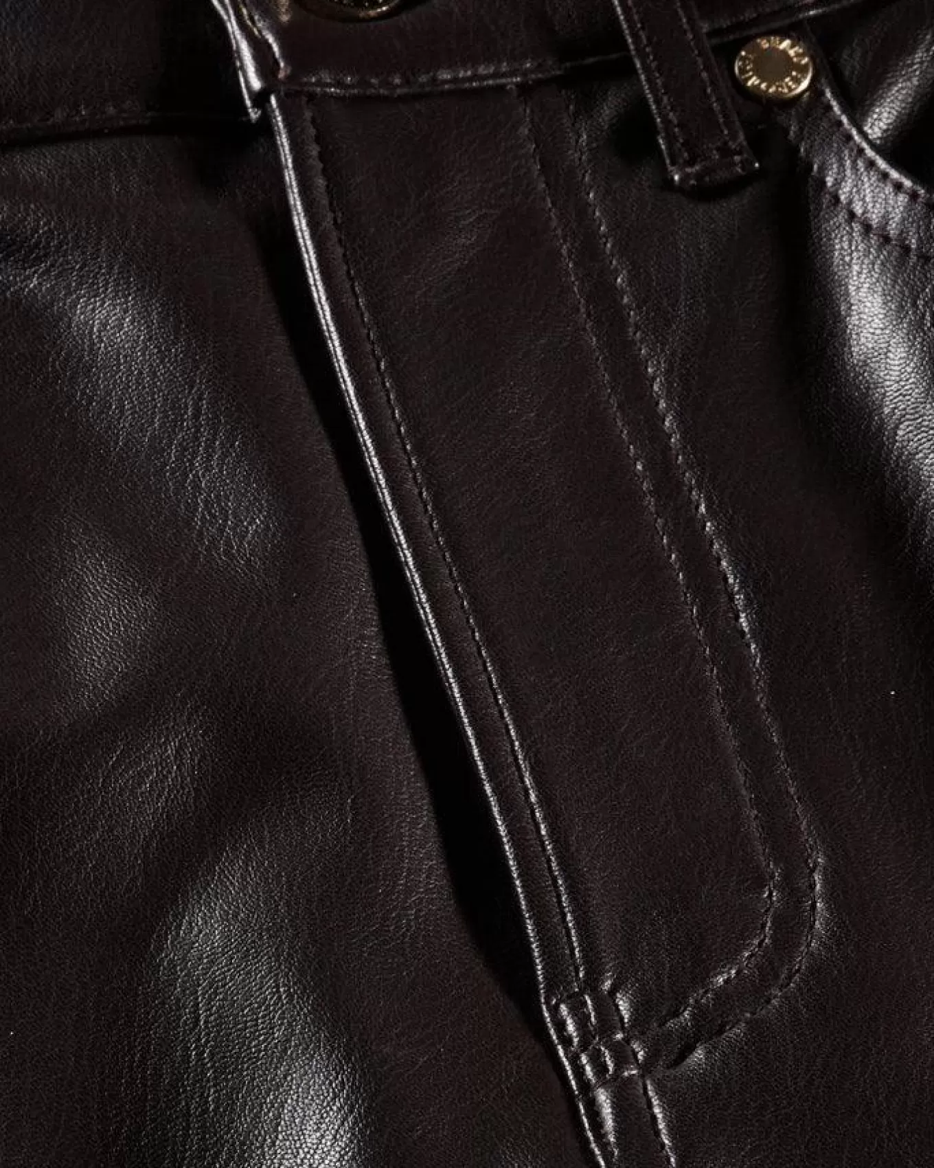 Beverly Dark Chocolate Vegan Leather Skinny Flare Pant<Veronica Beard Best Sale