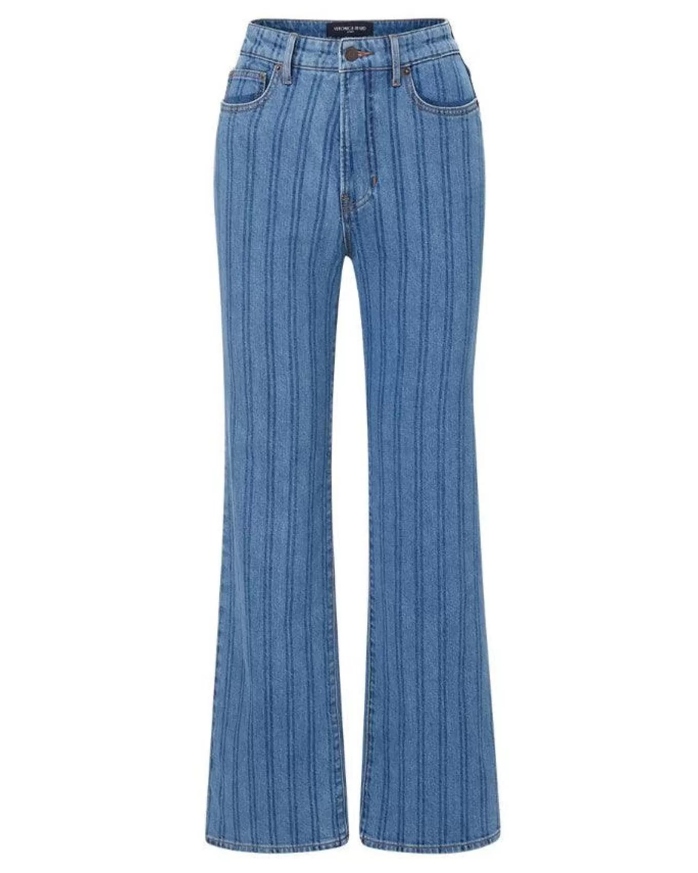 Crosbie Wide Leg Striped Jeans<Veronica Beard Clearance