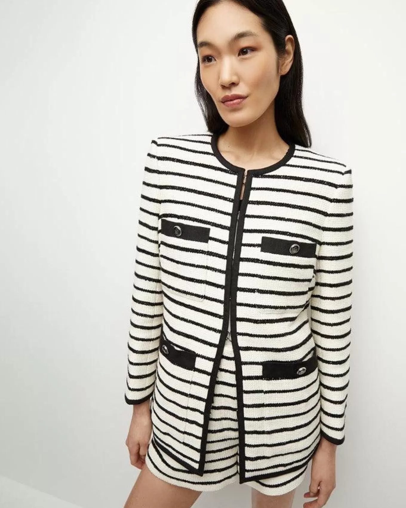 Foster Striped Dickey Jacket<Veronica Beard Fashion