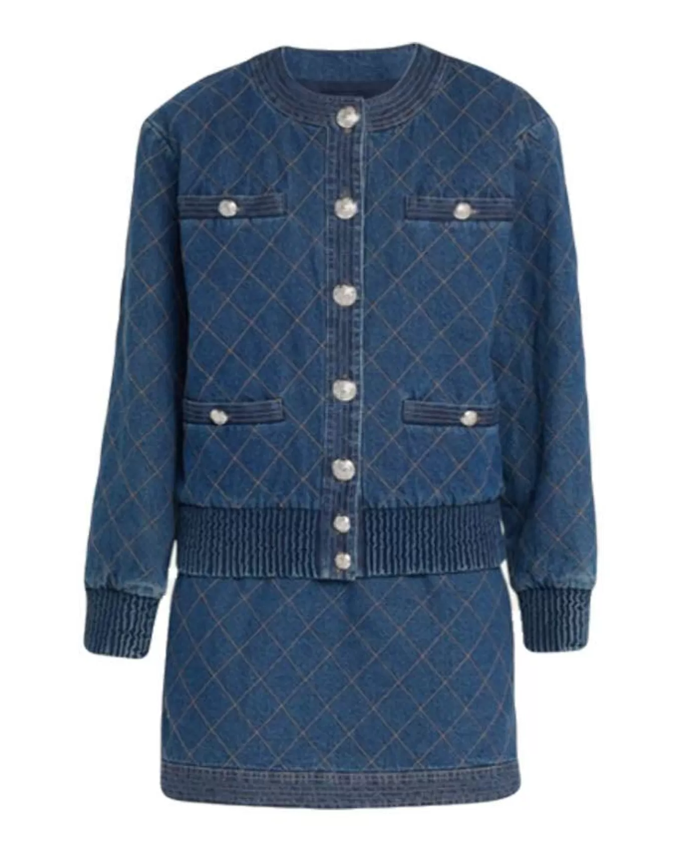 Glennon Quilted Denim Jacket<Veronica Beard Clearance