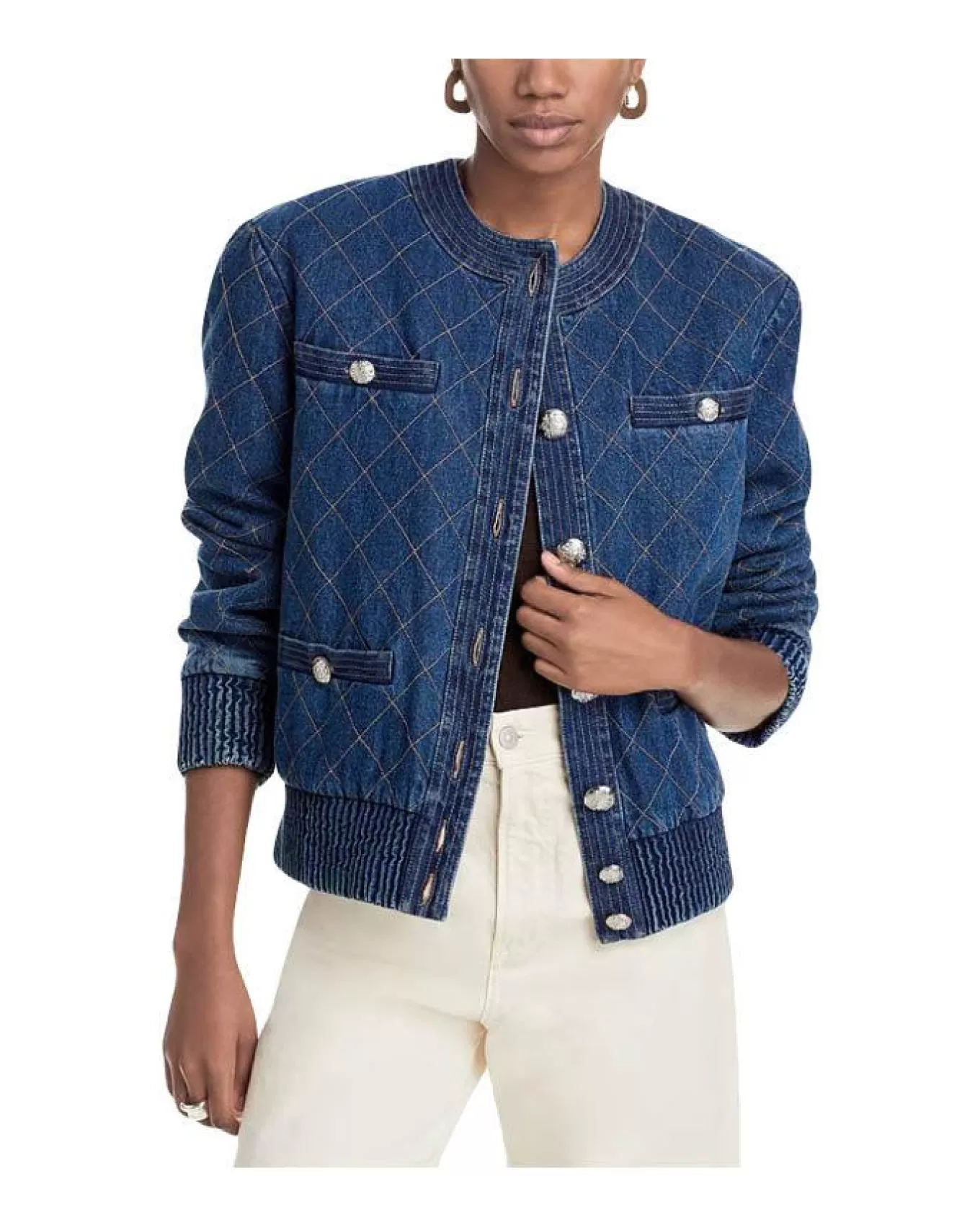 Glennon Quilted Denim Jacket<Veronica Beard Clearance