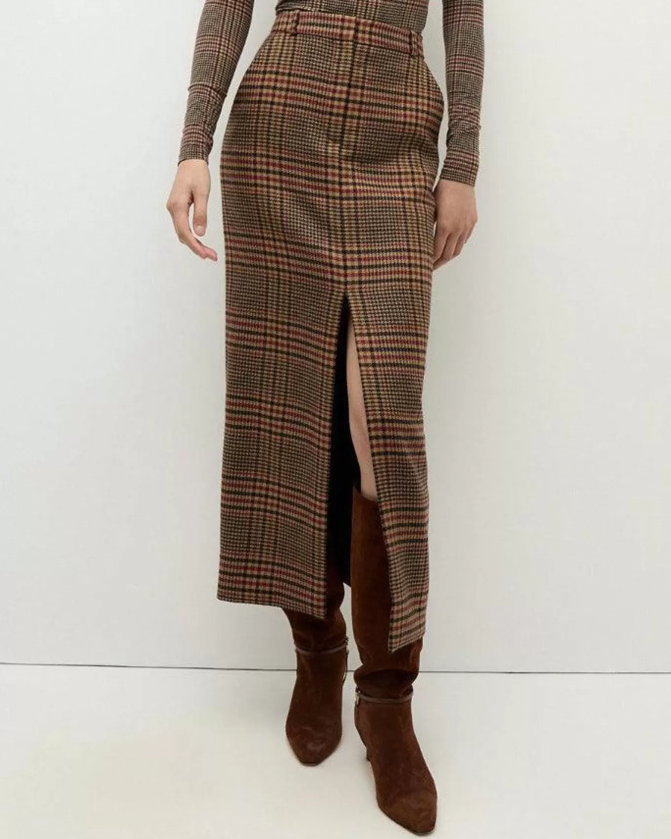 Maxine Plaid Maxi Skirt<Veronica Beard Best