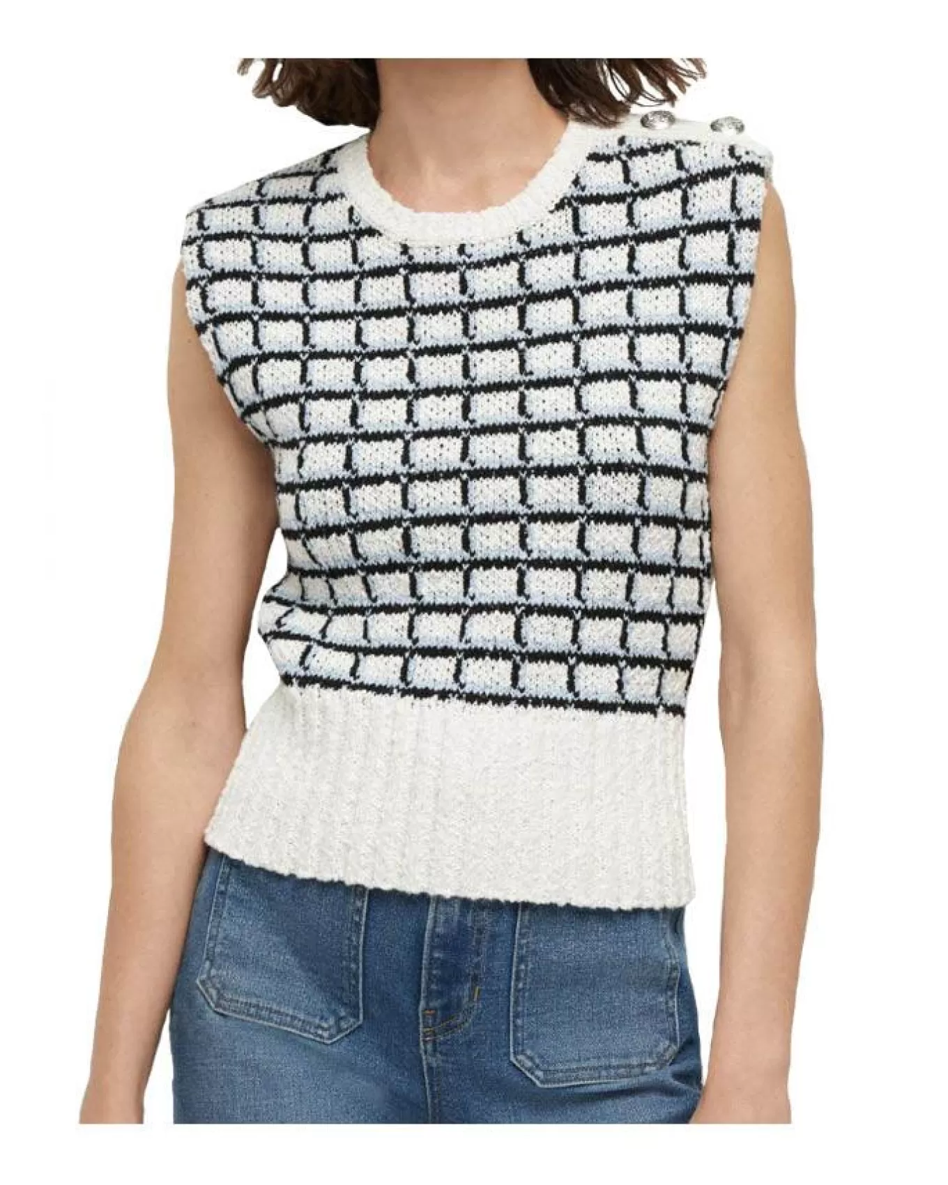 Nazife Cotton Sweater Tank<Veronica Beard Outlet